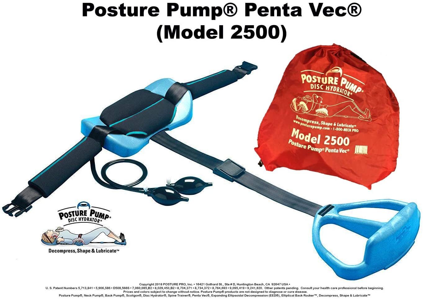 Posture Pump® Relief for Sciatica and Low Back Pain - Penta Vec® Model 2500