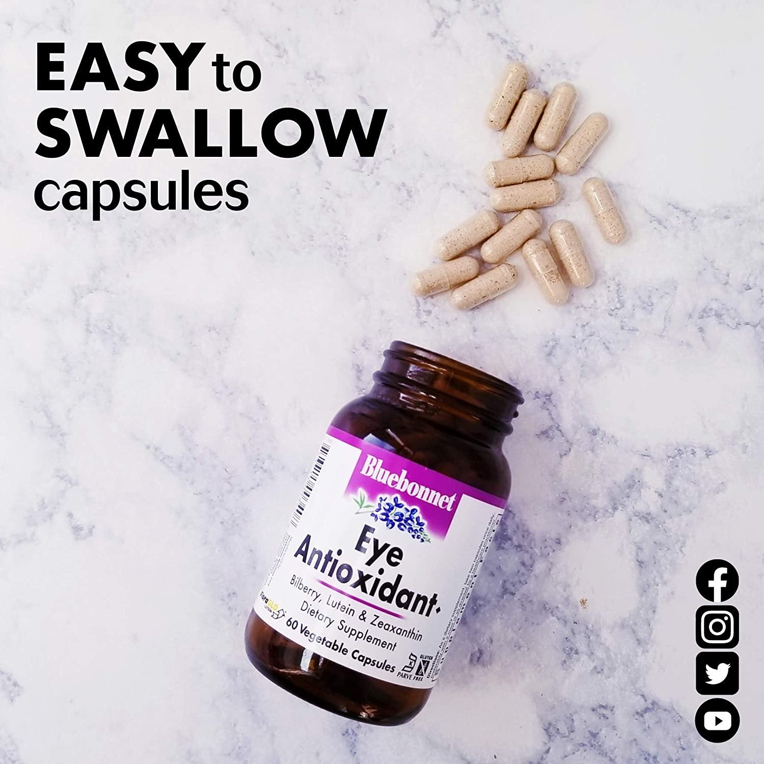 BlueBonnet Eye Antioxidant with Zeaxanthin Formula Vegetarian Capsules, 120 caps