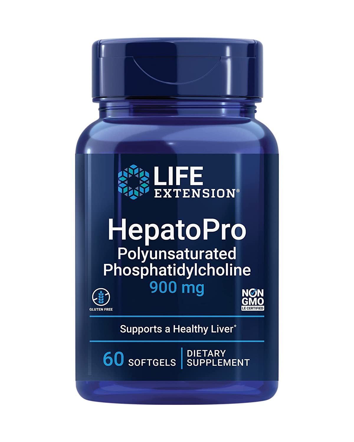Life Extension HepatoPro Polyunsaturated Phosphatidylcholine - Phosphatidylcholine PPC Supplement Pills for Liver Health Support and Detox – Non-GMO, Gluten-Free – 60 Softgels