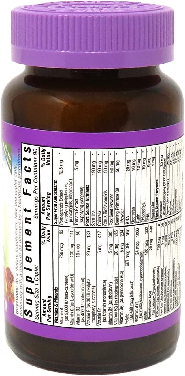 BlueBonnet Super Earth Single Daily Multi-Nutrient Formula Iron Caplets, 90 Count Green