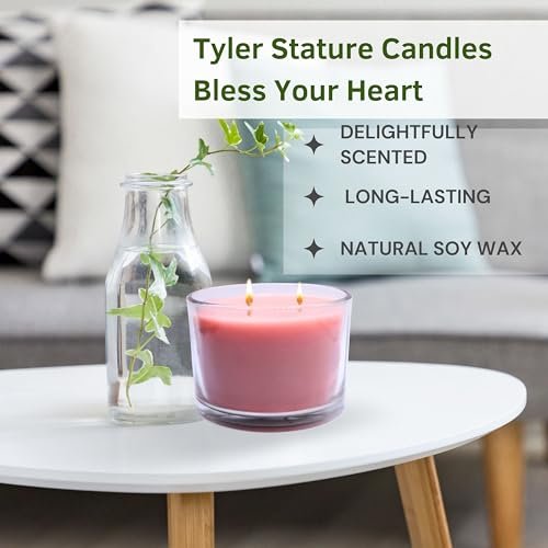 Tyler Candle Company Bless Your Heart Stature Candle - Home Fragrance Scented Candle - 16 Oz, 2 Wick Candle Stature Model Home Decor and Multi-Purpose Key Chain