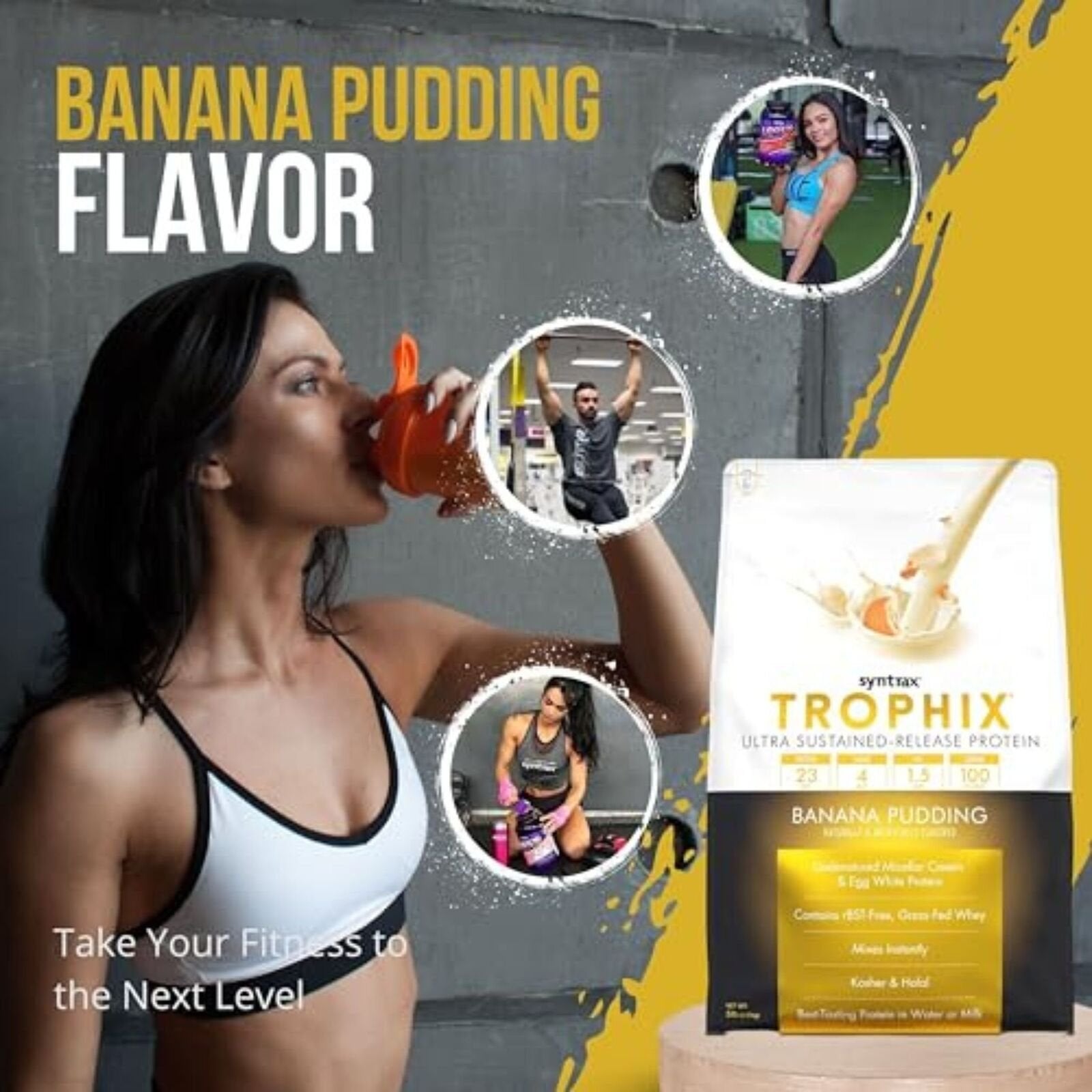 Syntrax Trophix Ultra Sustained - Release Flavored Undernatured Casein Protein Powder - Instant Mix Whey Protein - Pack of 1