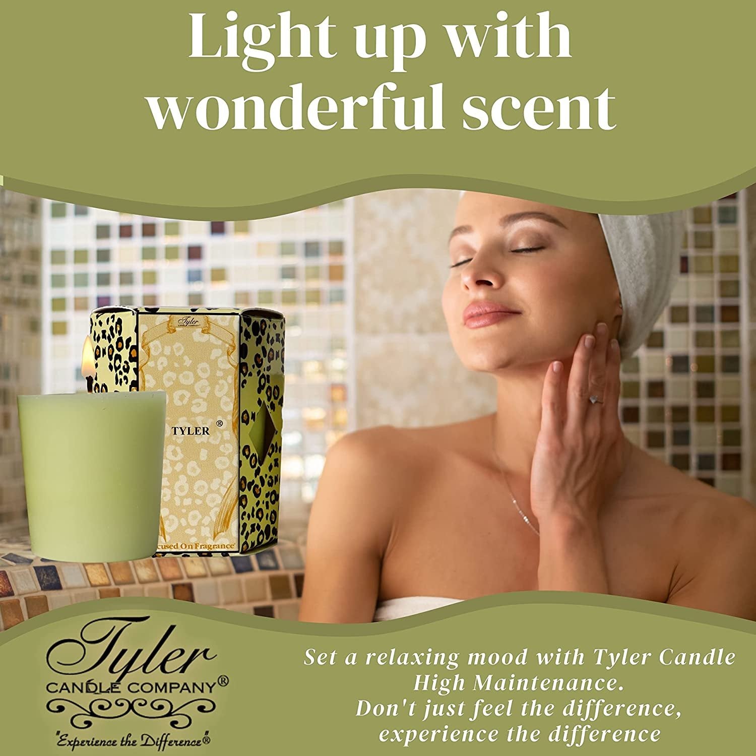 Tyler Candle Company Tyler Scent Votive Candles - Luxury Scented Candle with Essential Oils - 4 Pack of 2 oz Small Candles with 15 Hour Burn Time Each - with Bonus Key Chain