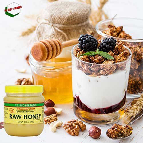 Y.S. Eco Bee Farms, Y.S. Organic Bee Farms, Wholesome Natural Raw Honey, Unpasteurized, Unfiltered, Fresh Raw State, Kosher, Pure, Natural, Healthy, Safe, Gluten Free, Specially Harvested, 14oz
