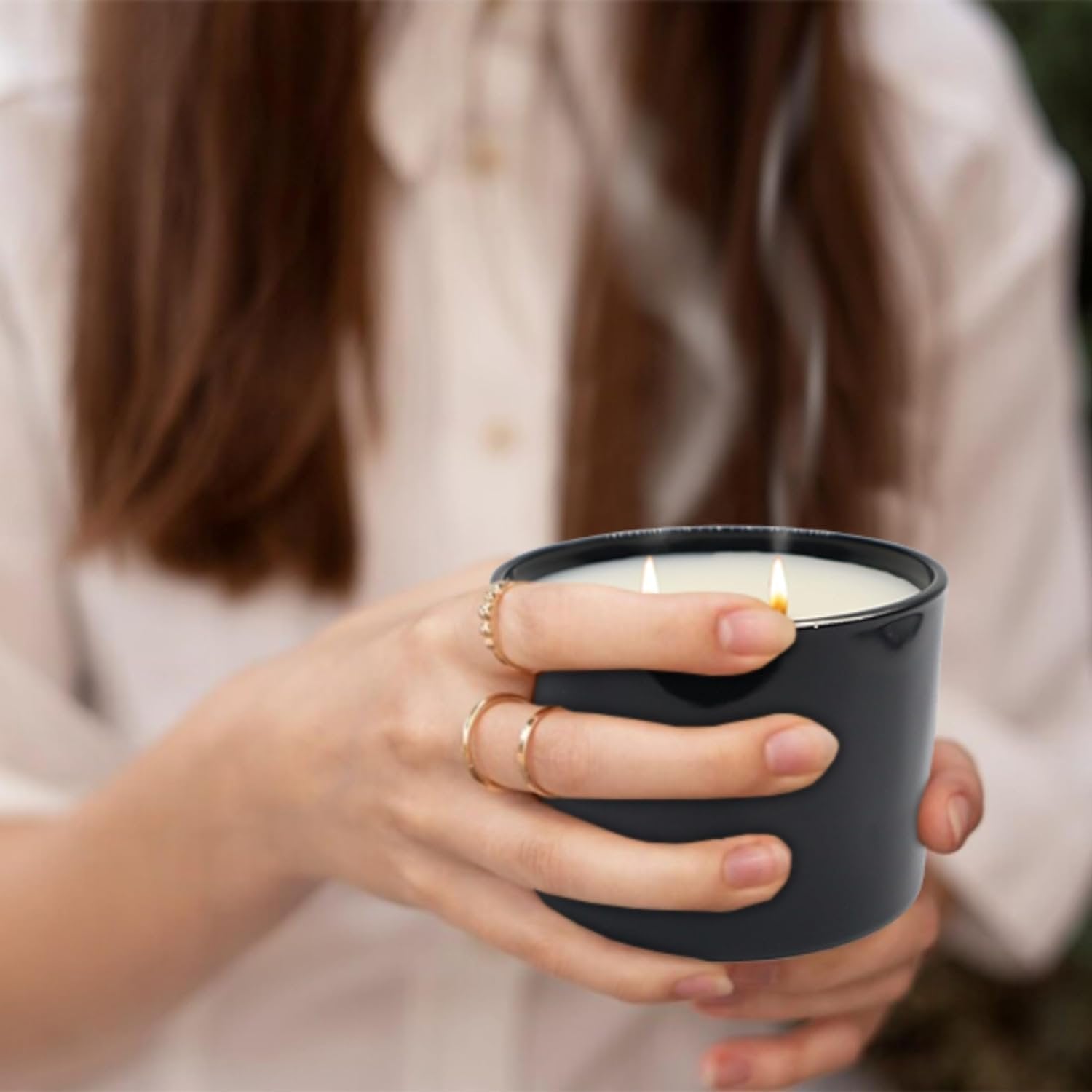 Tyler Candle Company Stature Diva Scented Candle - Glossy Black Jar - 16 oz - Burn Time up to 75hrs