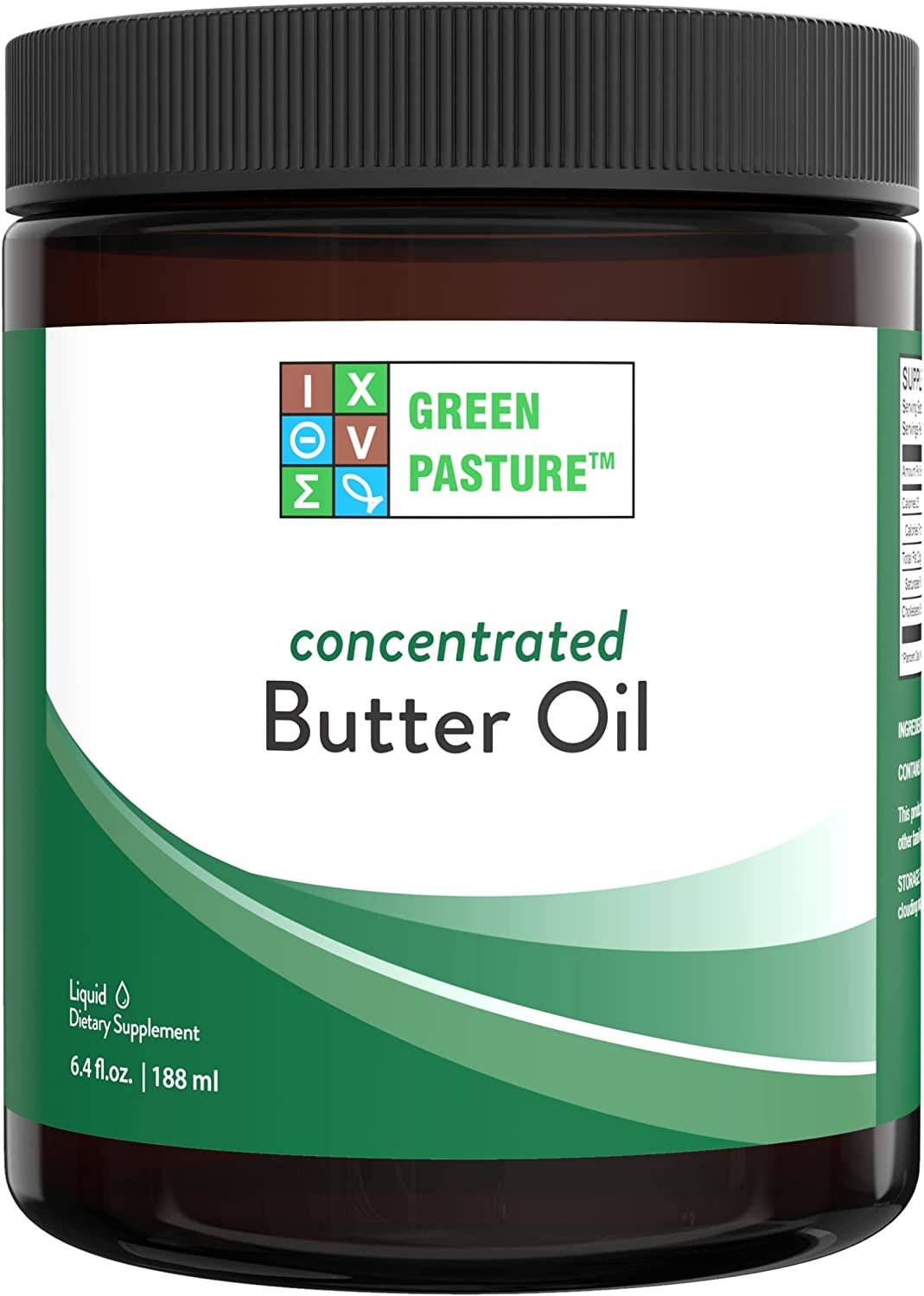 Green Pasture Concentrated Butter Oil - Unflavored Gel - 6.4 oz