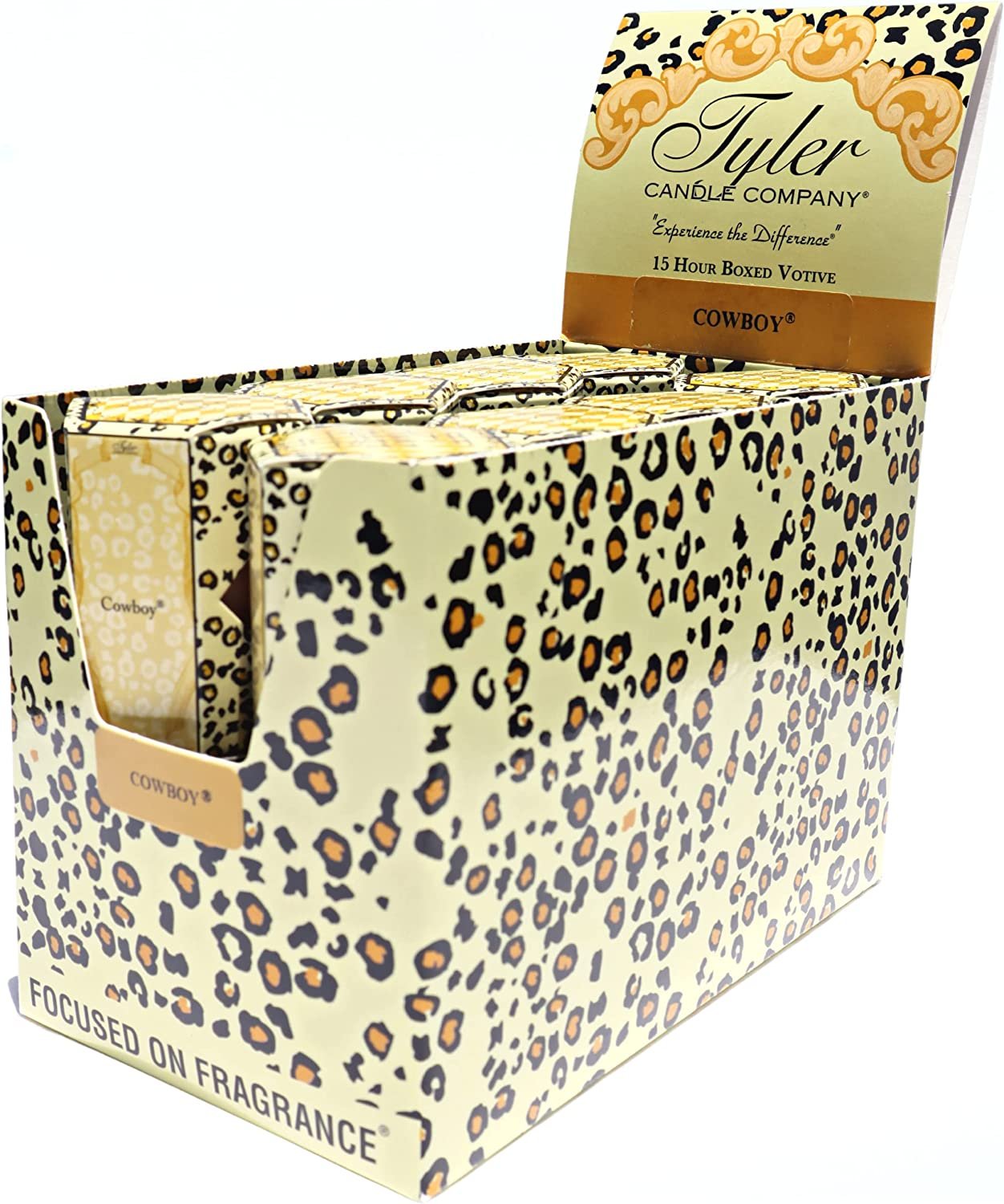 Tyler Candle Company, Cowboy Superior Votive Candles, Ultimate Aromatherapy Experience, Luxury Scented Candle with Essential Oils, Case of 16 Tyler Small Candles, 2 oz and 15 Hr Burn Time Each