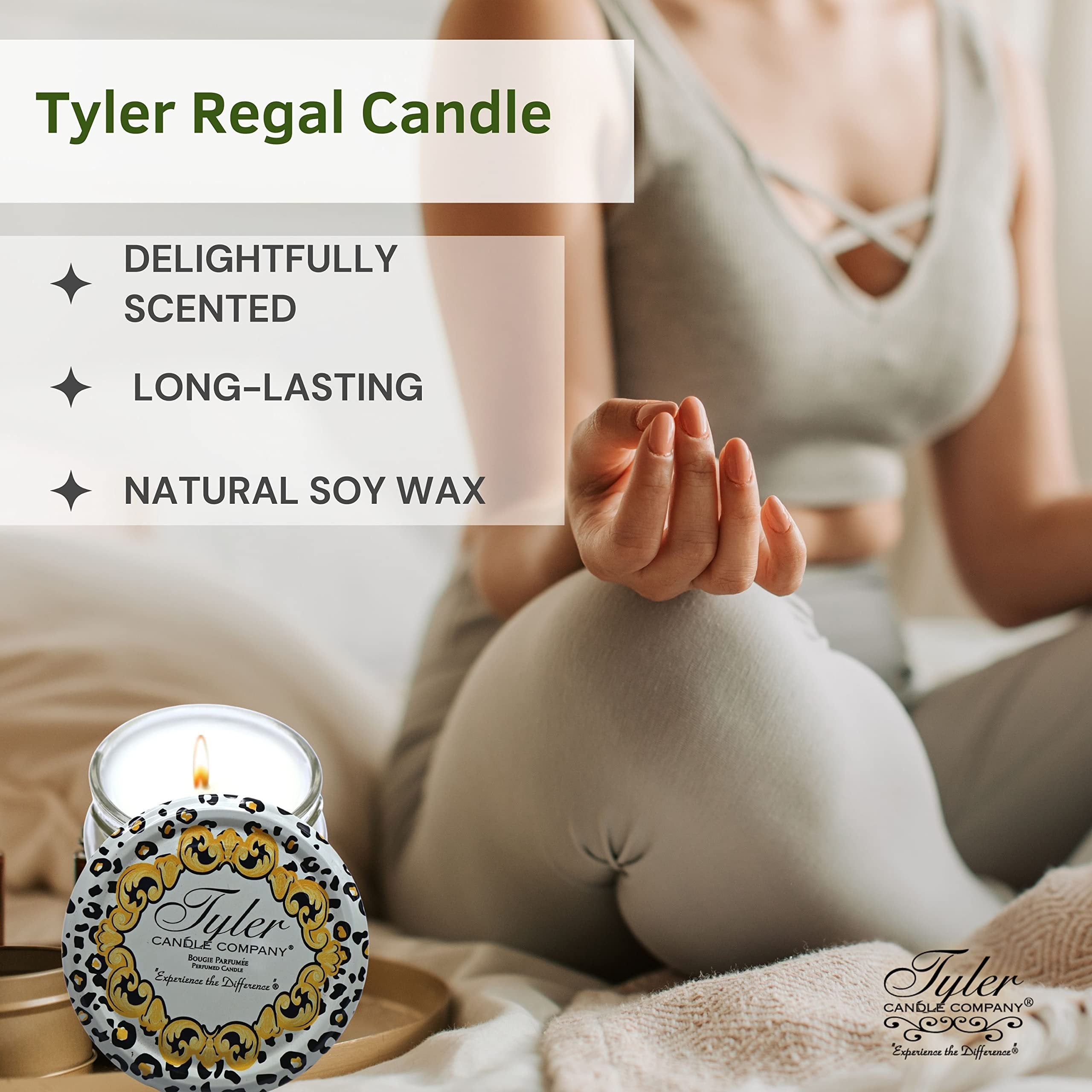 Tyler Candle Company Regal Jar Candle - Luxurious Scented Candle with Essential Oils - Long Burning Candles 20 to 25 Hours - 3.4 oz with Bonus Worldwide Nutrition Multi Purpose Key Chain