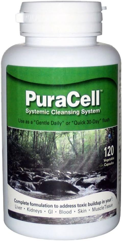 PuraCell Detox Maximum Strength Cleanse Supplement | Powerful, Fast Acting Natural Detoxifier Blend by World Nutrition Helps Reduce Toxic Buildup in Liver & Kidneys, Remove Mycotoxins (120 Count)
