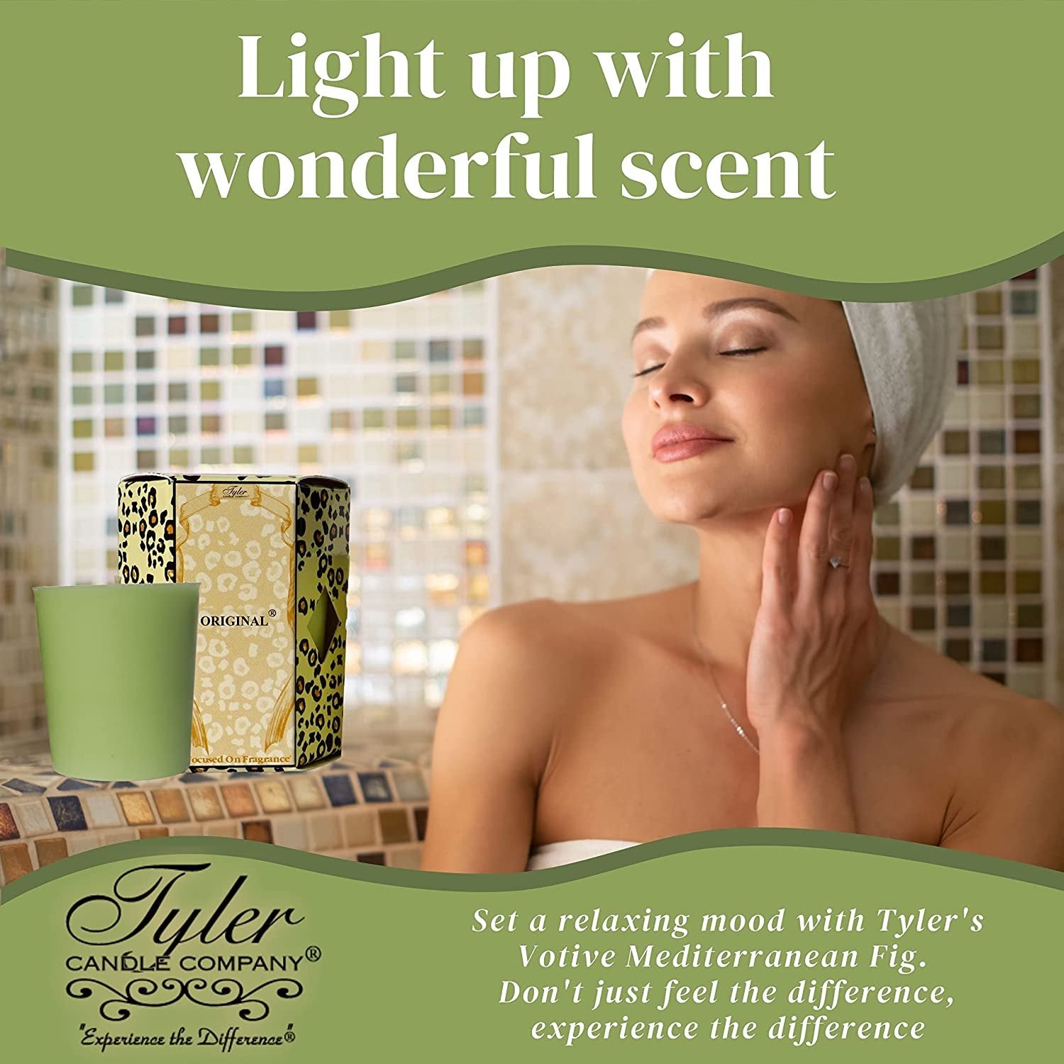 Tyler Candle Company Original Votive Candles - Luxury Scented Candle with Essential Oils - 4 Pack of 2 oz Small Candles with 15 Hour Burn Time Each - Bonus Worldwide Nutrition Multi Purpose Key Chain