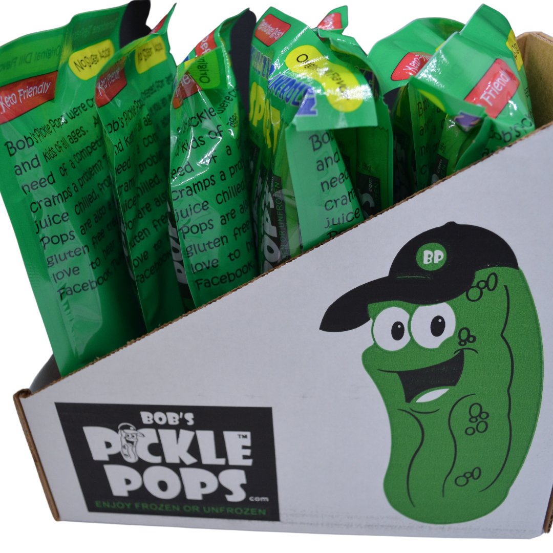 Bob's Pickle Pops Sport - Original Dill Flavor - 42 Count - Pack of 7 (6 Count Sacks - 2 Fl Oz per Pop) Keto Friendly, Enjoy Frozen or Unfrozen.