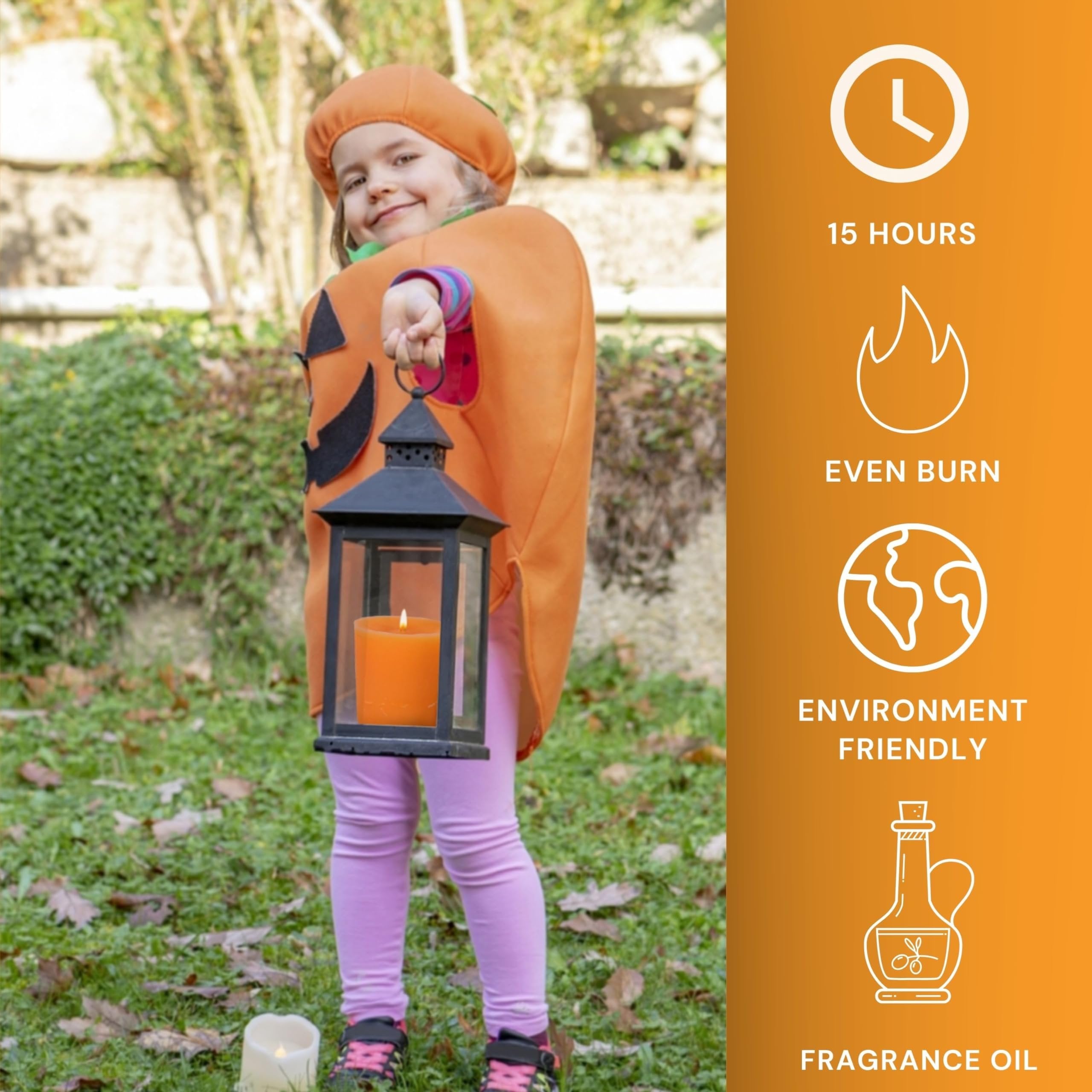 Tyler Candle Company - Tyler Home Fragrance Votive Pumpkin Spice Candle 2Lb Glass Jar 4Ct - Fall Candle Scents, Halloween Candles and Multi-Purpose Key Chain