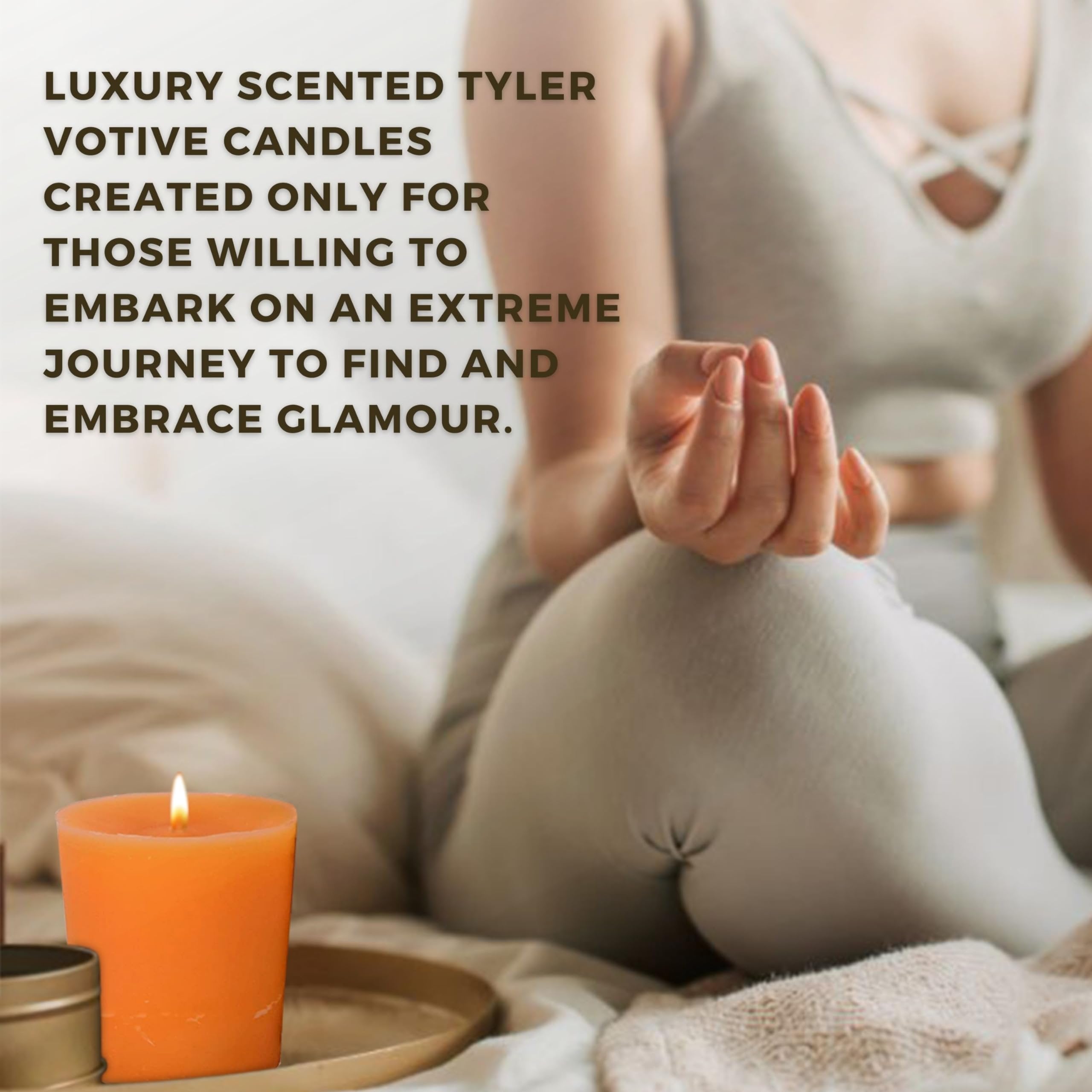 Tyler Candle Company - Tyler Home Fragrance Votive Pumpkin Spice Candle 2Lb Glass Jar 4Ct - Fall Candle Scents, Halloween Candles and Multi-Purpose Key Chain