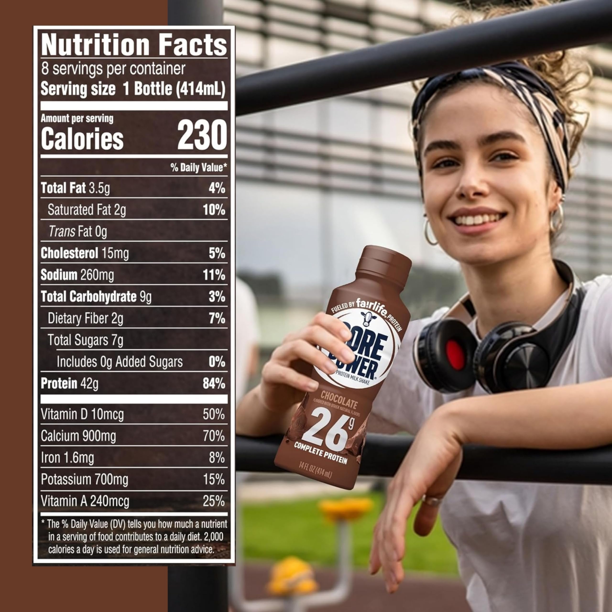 Fairlife Core Power 26g Complete Protein Chocolate Milk Shake Drink for Workout Recovery - Kosher - 14 oz (12 Pack) with Keychain