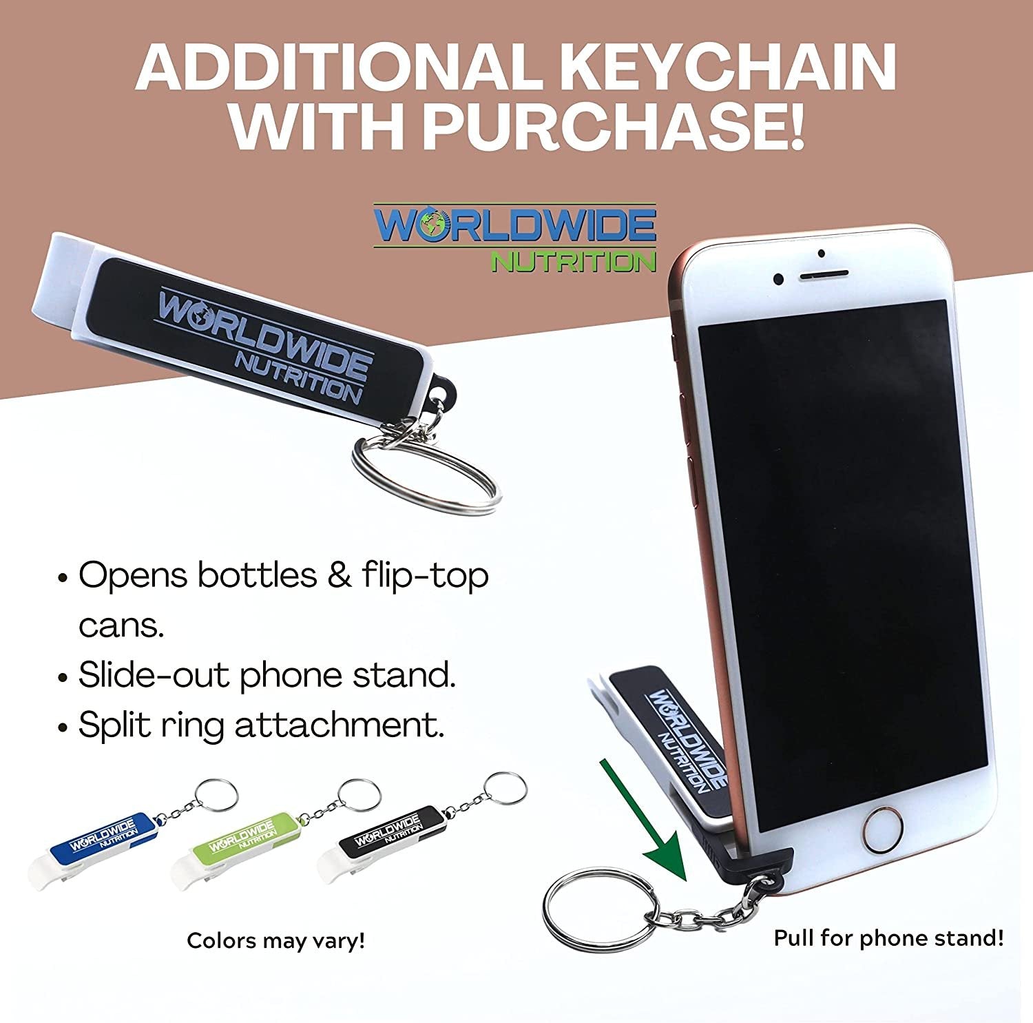 Tyler Candle Company 40 oz Mulled Cider Scented Candle | 4 Wick Large Candle | 220 Hr Burn | Decorative Candles | Home Decor Gift for Women & Men w Worldwide Nutrition Multi Purpose Key Chain