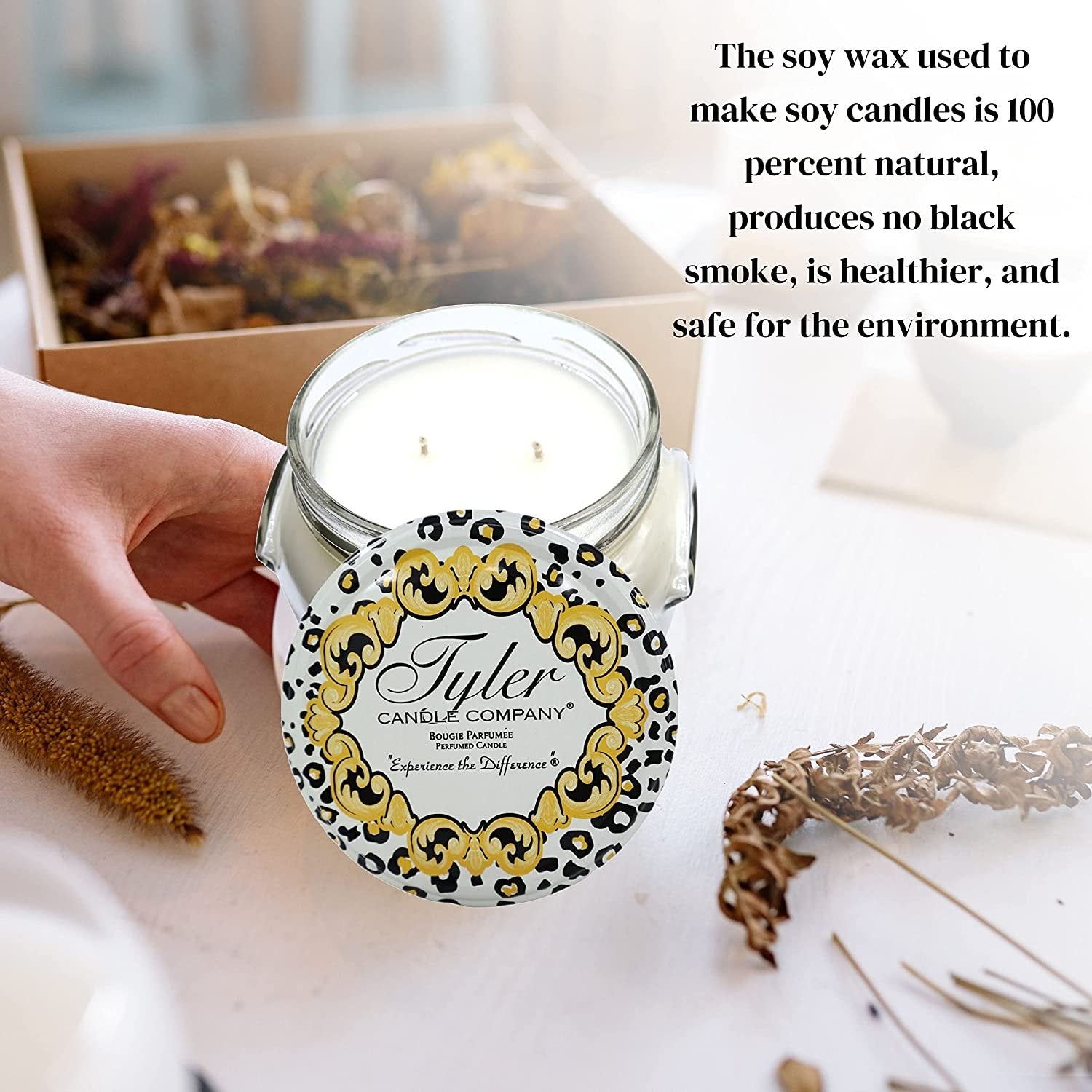 Tyler Candle Company Regal Jar Candle - Luxurious Scented Candle with Essential Oils - Long Burning Candles 50-60 Hours - Large Candle 11 oz with Worldwide Nutrition Multi Purpose Key Chain