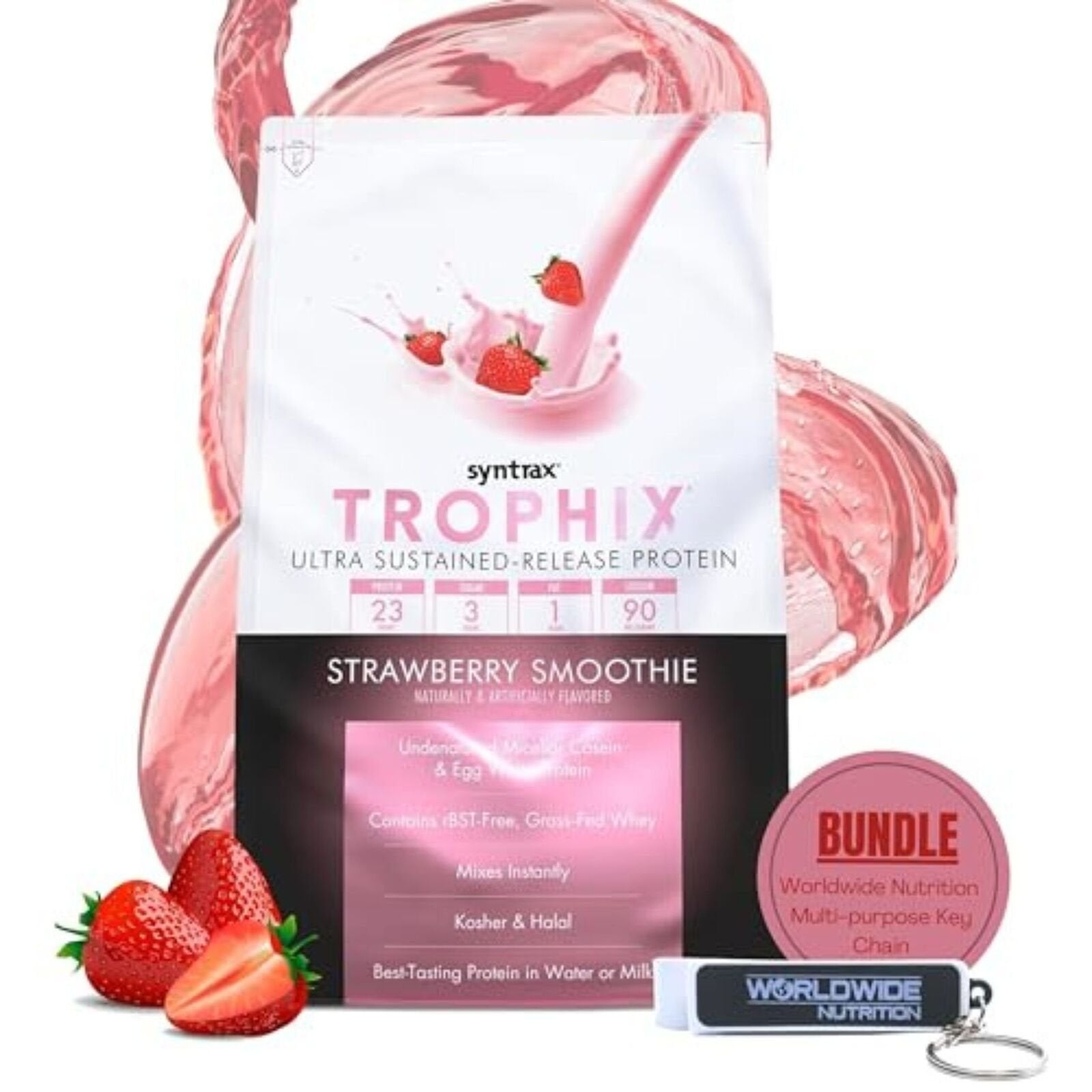 Syntrax Trophix Ultra Sustained - Release Flavored Undernatured Casein Protein Powder - Instant Mix Whey Protein - Pack of 1