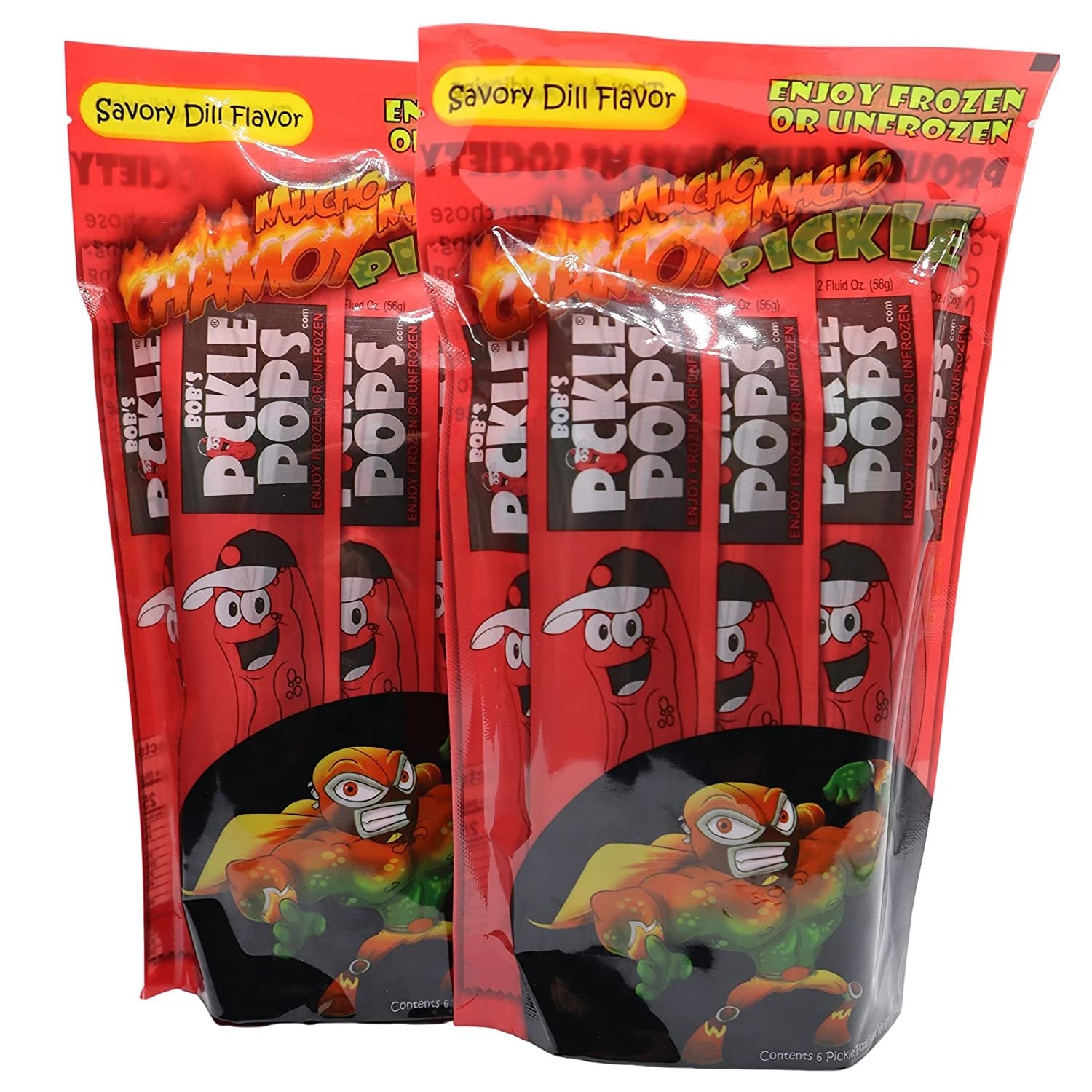 Food Crush Choose Your Own Variety Pickle-In-A-Pouch Sampler-Chamoy Pickles Single Pouch, Warhead Pickle, Hot Pickle or Kleins Dill-To Mix with Mexican