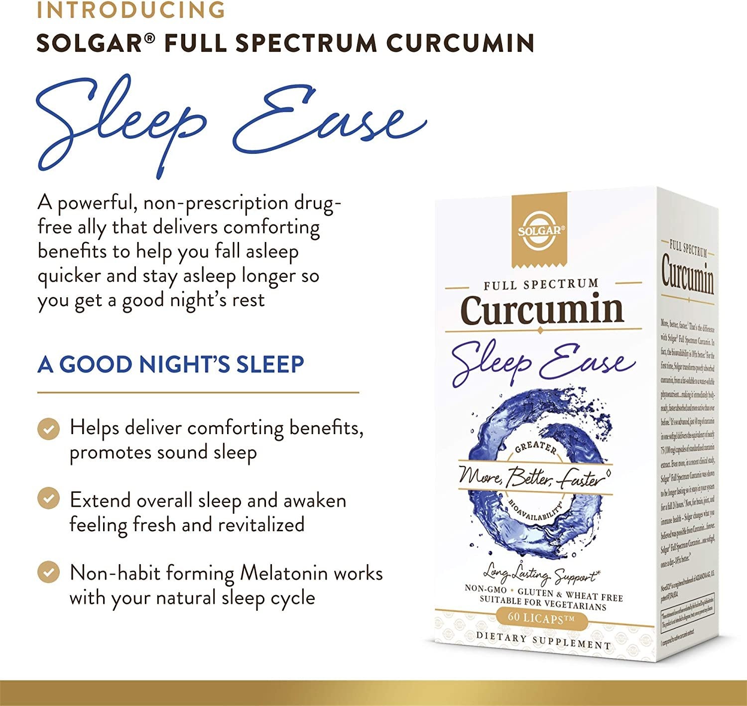 Solgar FullSpect Curcumin SleepEase 60ct