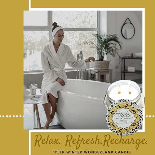 Worldwide Nutrition Bundle, 2 Items: Tyler Candle Company Winter Wonderland Scent Jar Candle - Luxurious Scented Candle with Essential Oils - Large Candle 22 oz and Multi-Purpose Key Chain