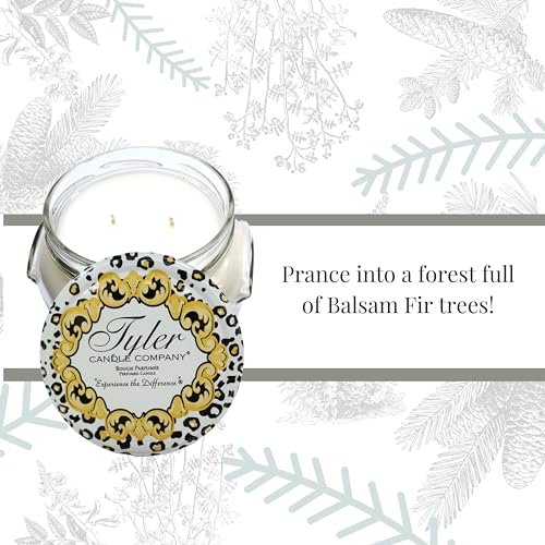 Tyler Candle Company Winter Wonderland Scent Jar Candle - 2 Wick Luxurious Scented Candle with Essential Oils - Large Candle 22 oz with Keychain