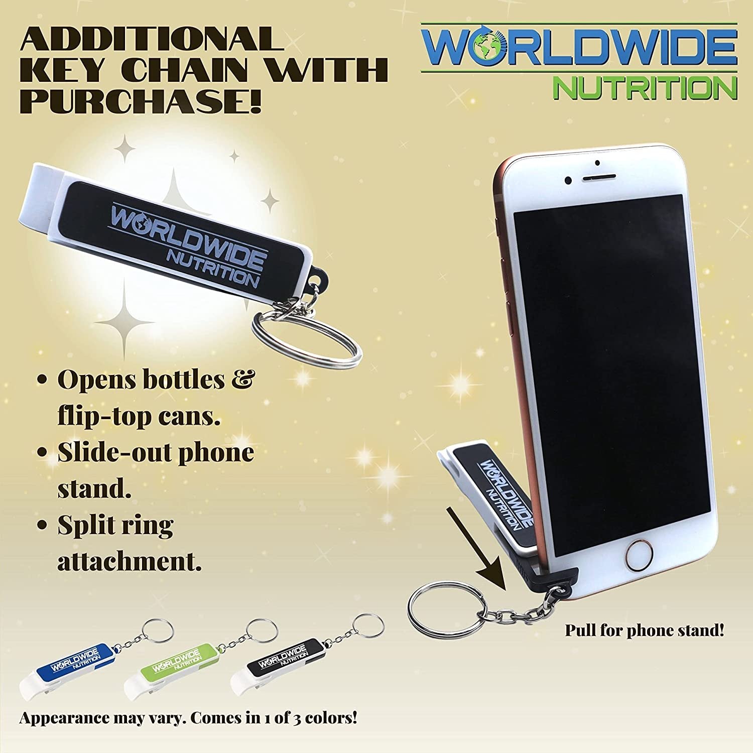 Tyler Candle Company Regal Jar Candle - Luxurious Scented Candle with Essential Oils - Long Burning Candles 50-60 Hours - Large Candle 11 oz with Worldwide Nutrition Multi Purpose Key Chain