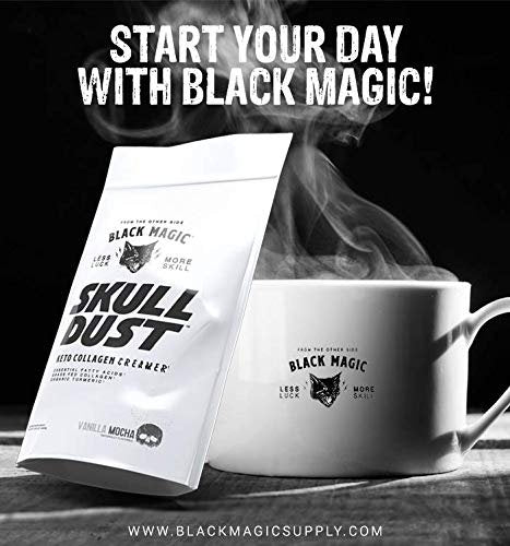 Black Magic Supply Skull Dust Keto Collagen Coffee Creamer - 20 Servings - Vanilla Mocha - 440g