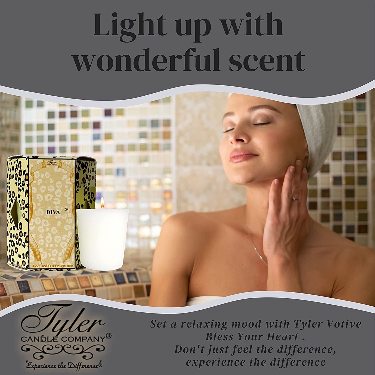 Tyler Candle Company Diva Votive Candles - Luxury Scented Candle with Essential Oils - 4 Pack of 2 oz Small Candles with 15 Hour Burn Time Each - Bonus Worldwide Nutrition Multi Purpose Key Chain