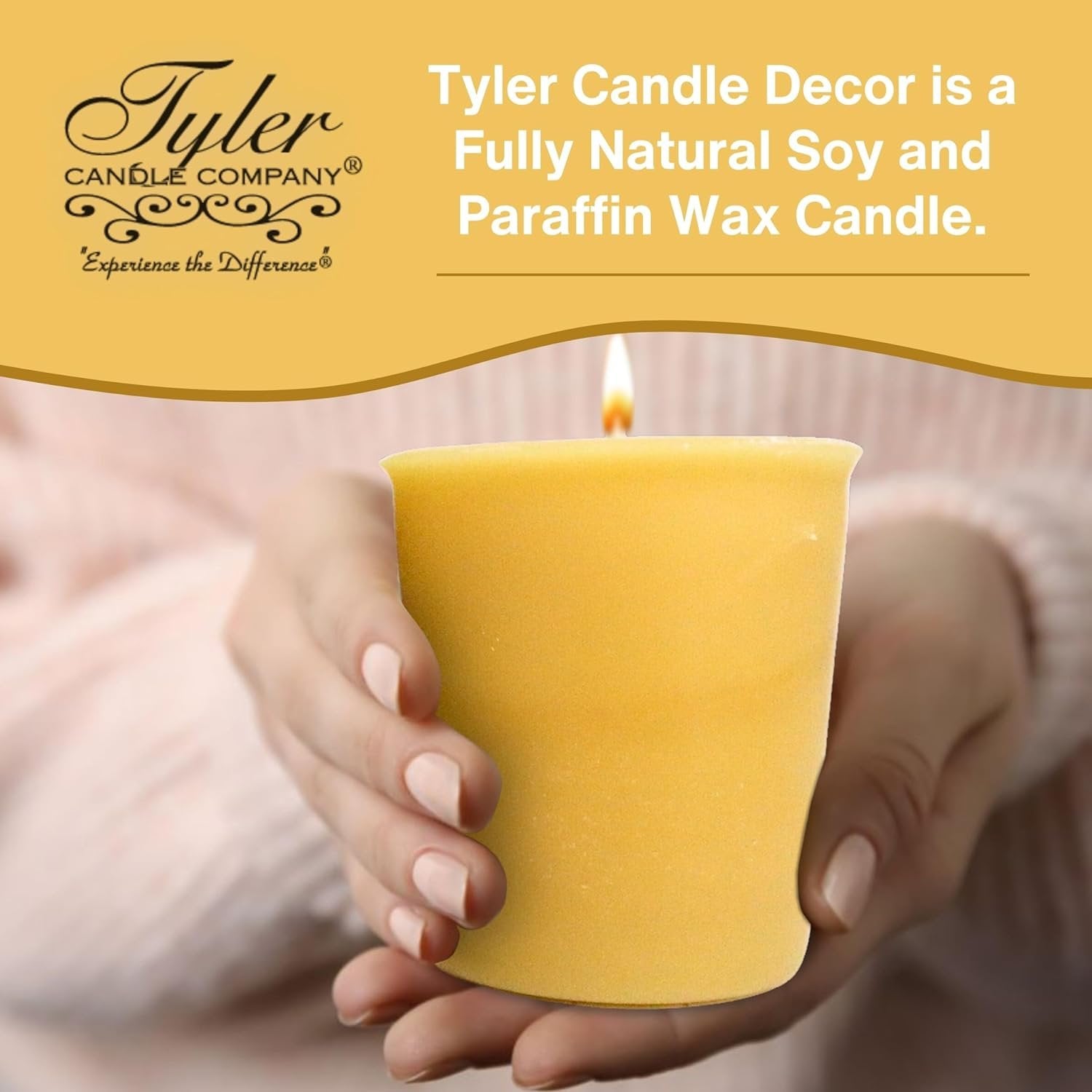 Tyler Candle Company Icon Votive Wax Scented Candles - 16 Counts of 2 oz - Burn Time up to 15hrs
