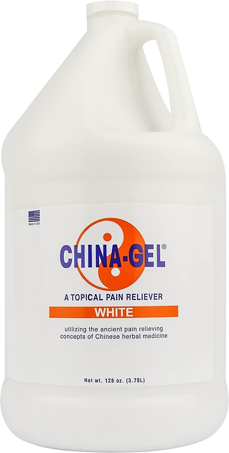 China Gel - A Topical Pain Reliever - White - Herbal Therapeutic Massage - for Arthritis, Simple Backache, Muscle Strains, Sprains