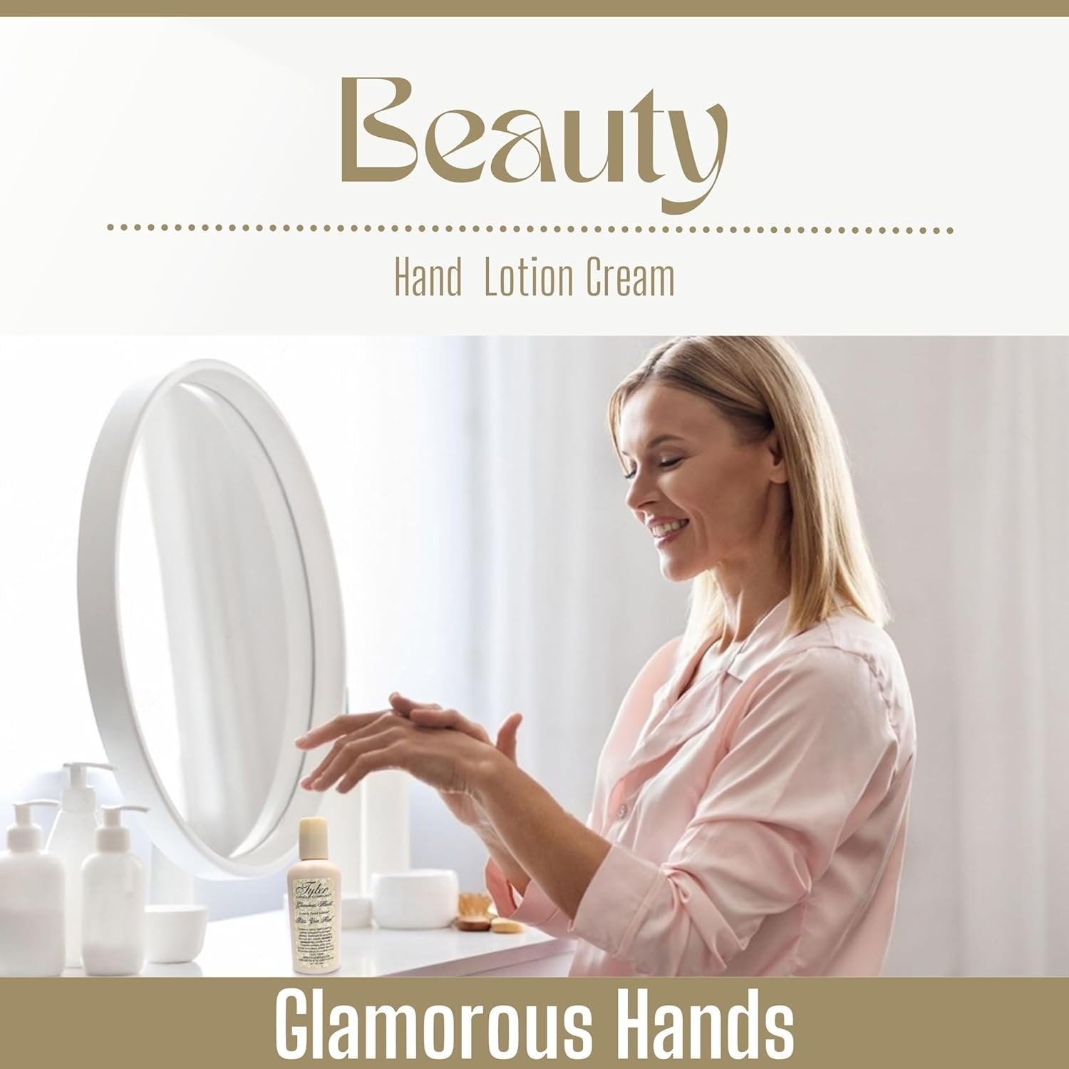 Tyler Candle Company Bless Your Heart Hand Lotion - 2 oz Travel Size Scented Hand Cream for Dry Hands with Keychain