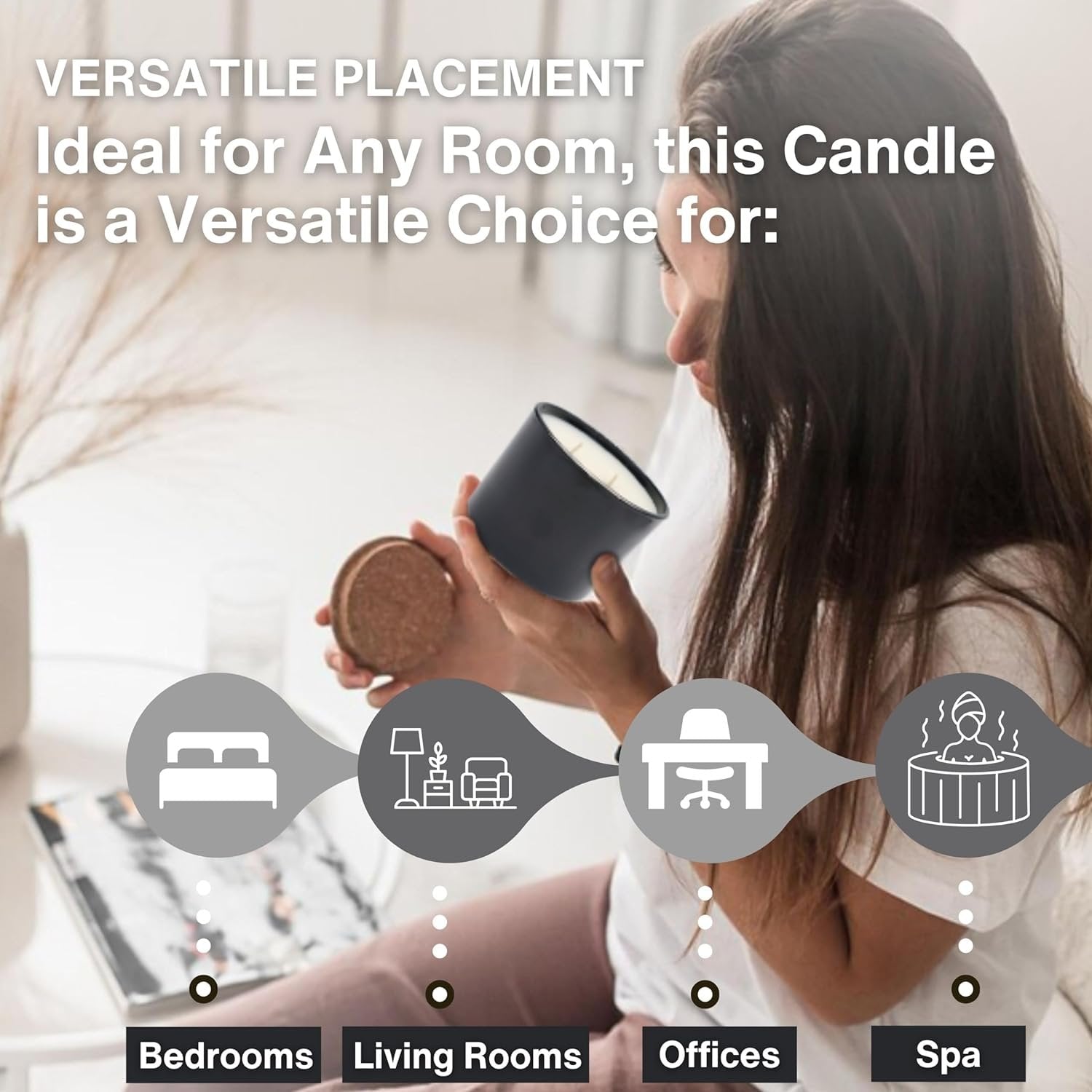 Tyler Candle Company Stature Diva Scented Candle - Glossy Black Jar - 16 oz - Burn Time up to 75hrs