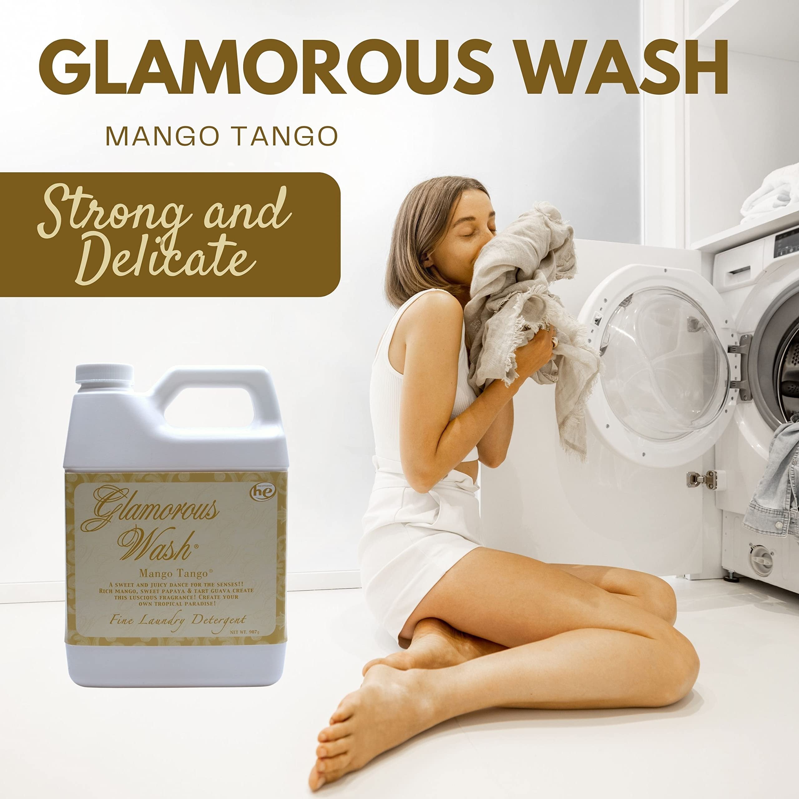 Tyler Candle Company Glamorous Wash Mango Tango Laundry Detergent - Luxury Liquid Laundry Detergent - Hand and Machine Washable - 32 oz (907 g) with Worldwide Nutrition Multi Purpose Key Chain