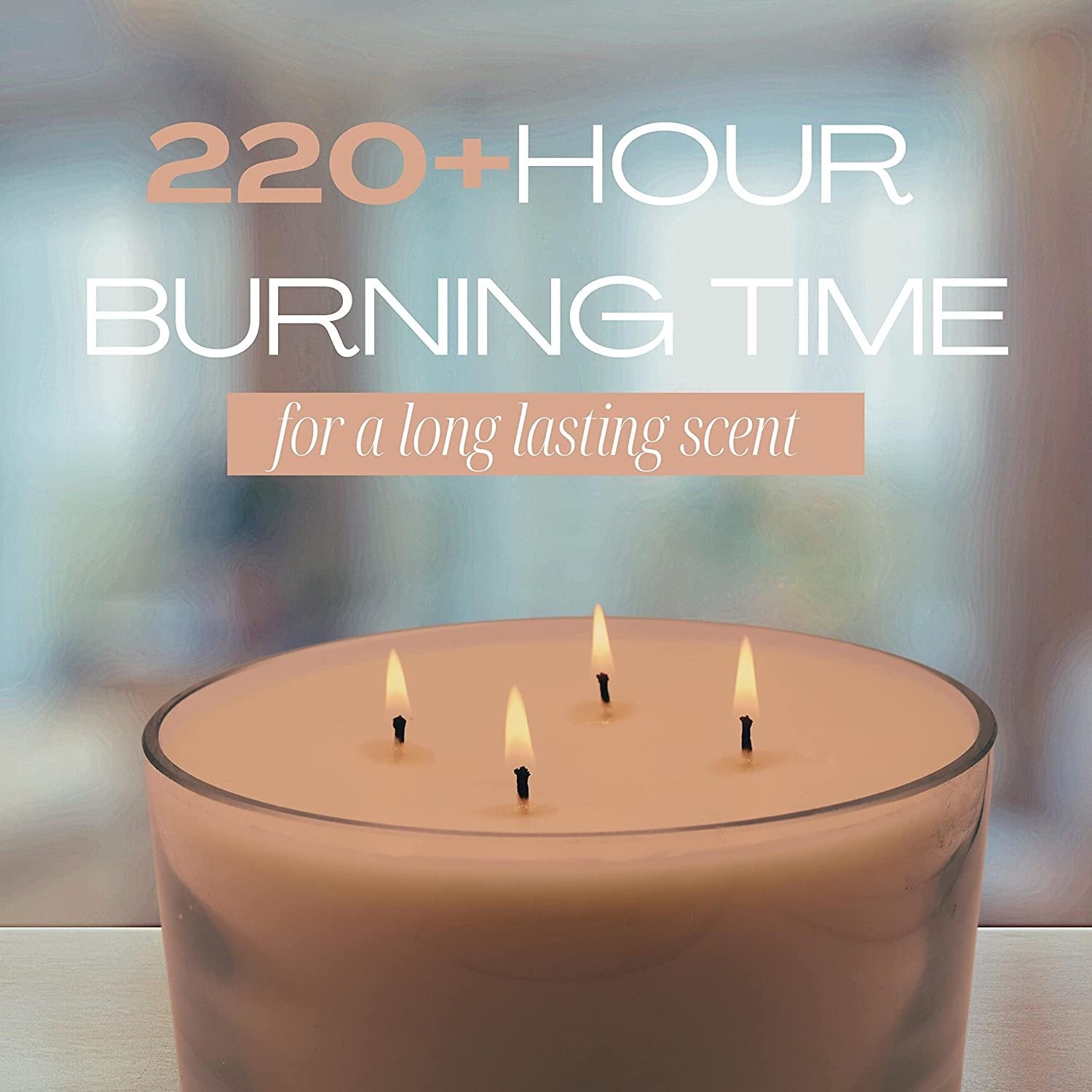 Tyler Candle Company 40 oz Mediterranean Fig Scented Candle | 4 Wick Large Candle | 220 Hr Burn | Decorative Candles | Home Decor Gift for Women & Men w Worldwide Nutrition Multi Purpose Key Chain