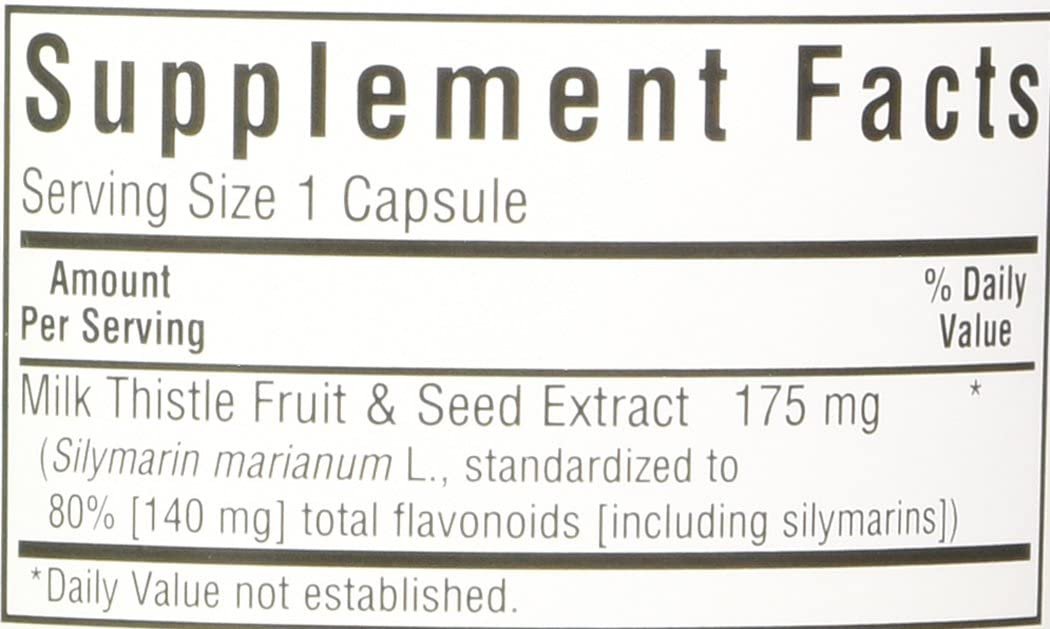 BlueBonnet Milk Thistle Fruit and Seed Extract Supplement, 120 Count