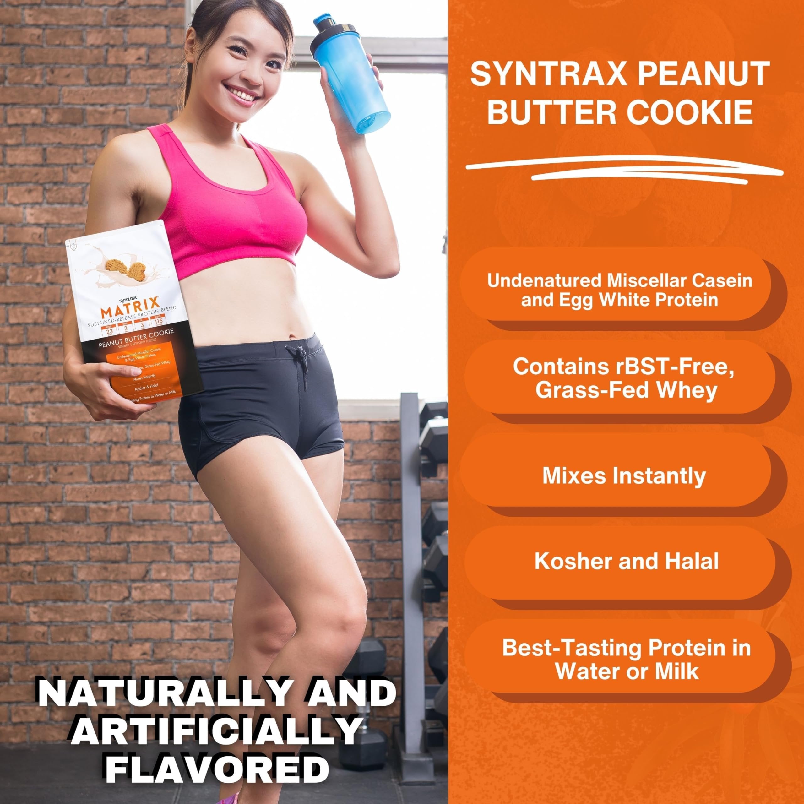 Syntrax Matrix 2.0 Sustained-Release Protein Blend, 2lbs - Peanut Butter Cookie - Pack of 1 with Keychain