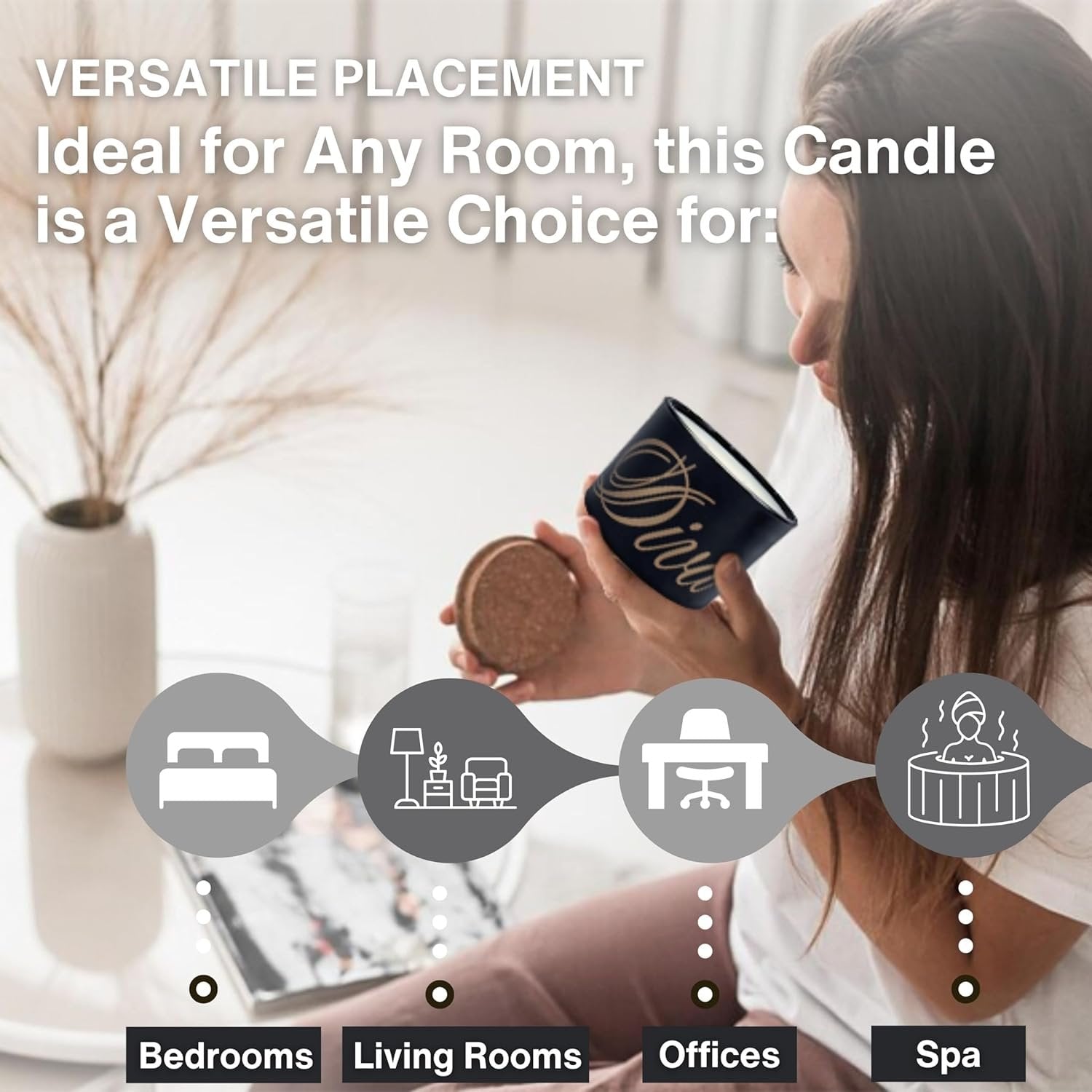 Tyler Candle Company Diva Scented Candle - Stature Mossy Black - Limited Edition - 16oz - Burn Time Up to 75 hrs