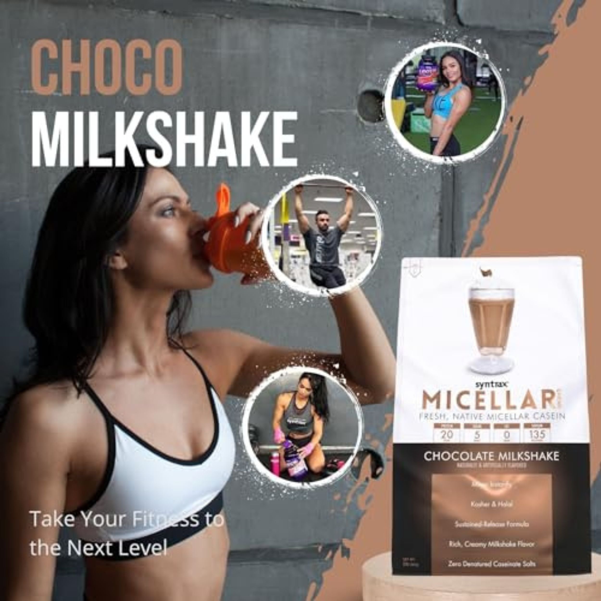 Syntrax Micellar Créme - Fresh, Native Micellar Casein Protein Powder - Kosher and Halal - Mixes Instantly - 1 Pack of 2lb with Multi-Purpose Keychain.