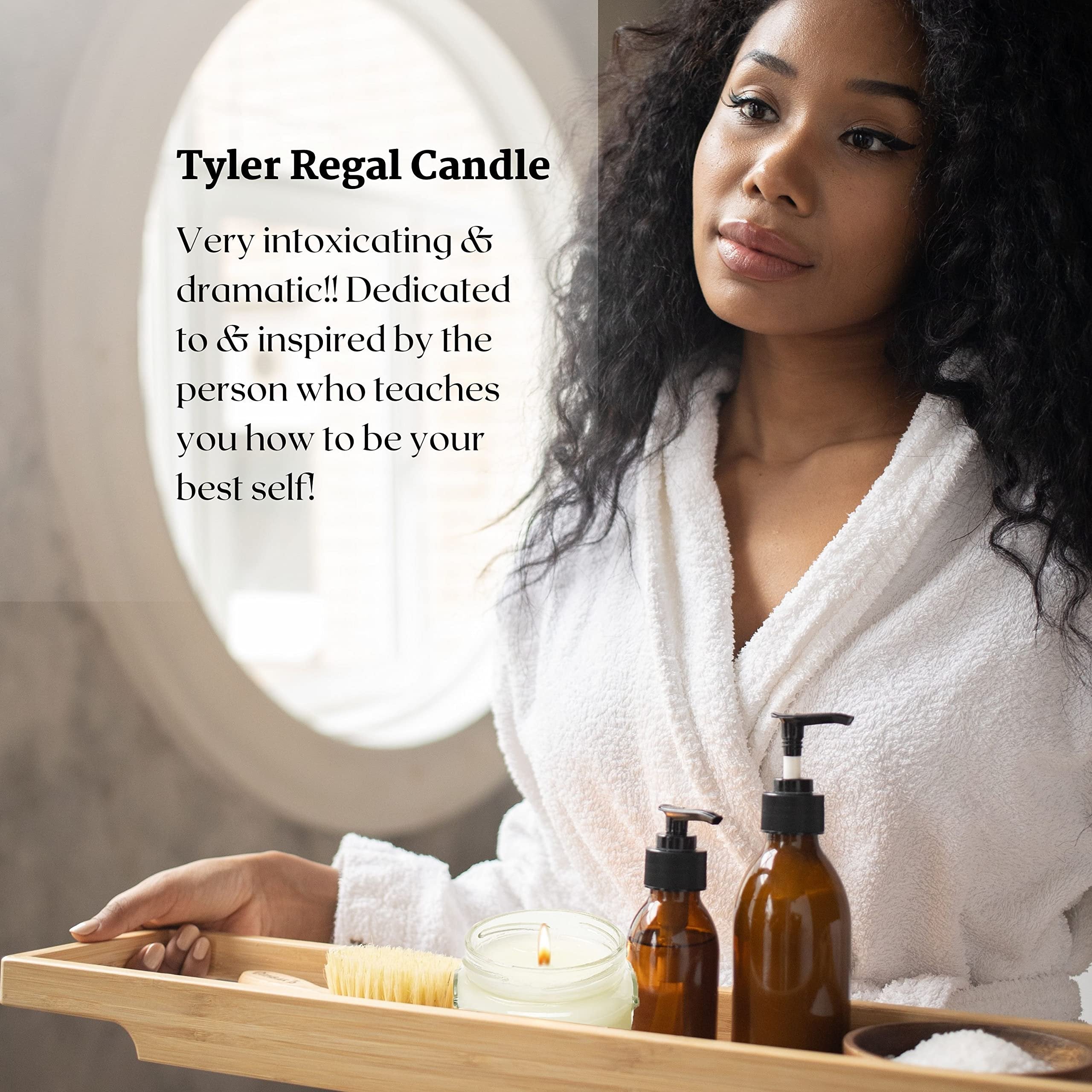 Tyler Candle Company Regal Jar Candle - Luxurious Scented Candle with Essential Oils - Long Burning Candles 20 to 25 Hours - 3.4 oz with Bonus Worldwide Nutrition Multi Purpose Key Chain