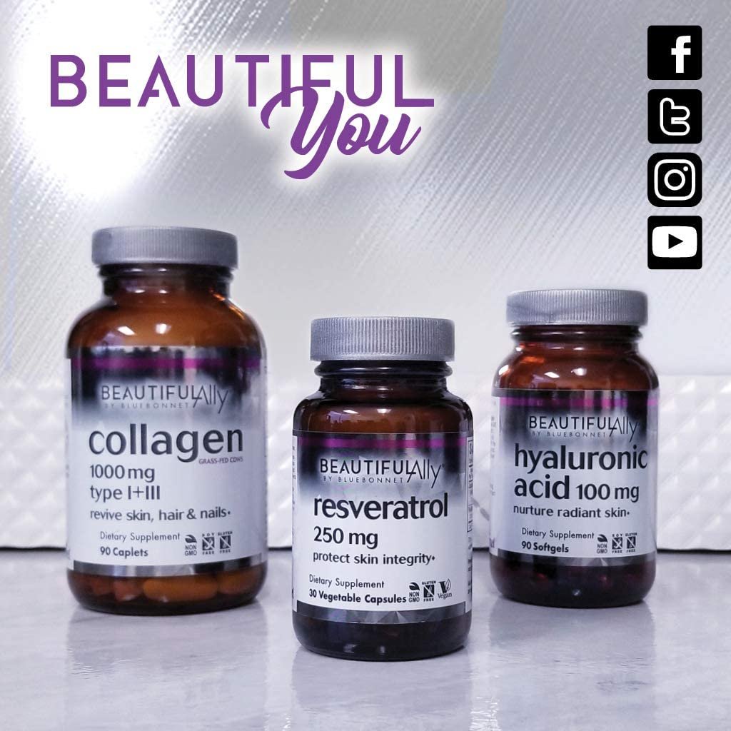 Bluebonnet Nutrition Beautiful Ally Resveratrol 500mg, Best for Skin, Antioxidant, Beauty Nutrient, Vegan, Vegetarian, Non GMO, Gluten Free, Soy Free, 30 Vegetable Capsules, 30 Servings