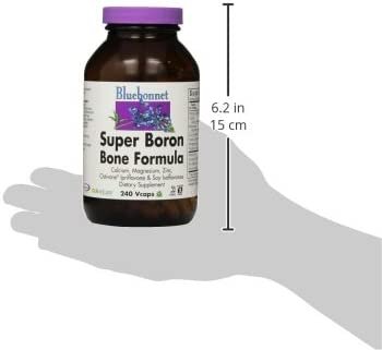 BlueBonnet Super Boron Bone Formula Vegetarian Capsules, 240 Count, White