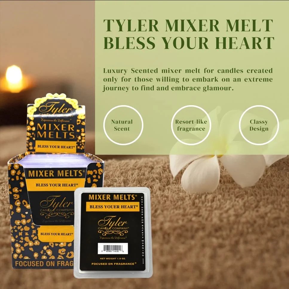 Worldwide Nutrition Tyler Candle Company Fleur De Lis Scent Wax Melts - Soy Wax Scented Mixer Melts with Essential Oils for Wax Warmer - Pack of 4, 6 Bars per Melt Multi Purpose Key Chain