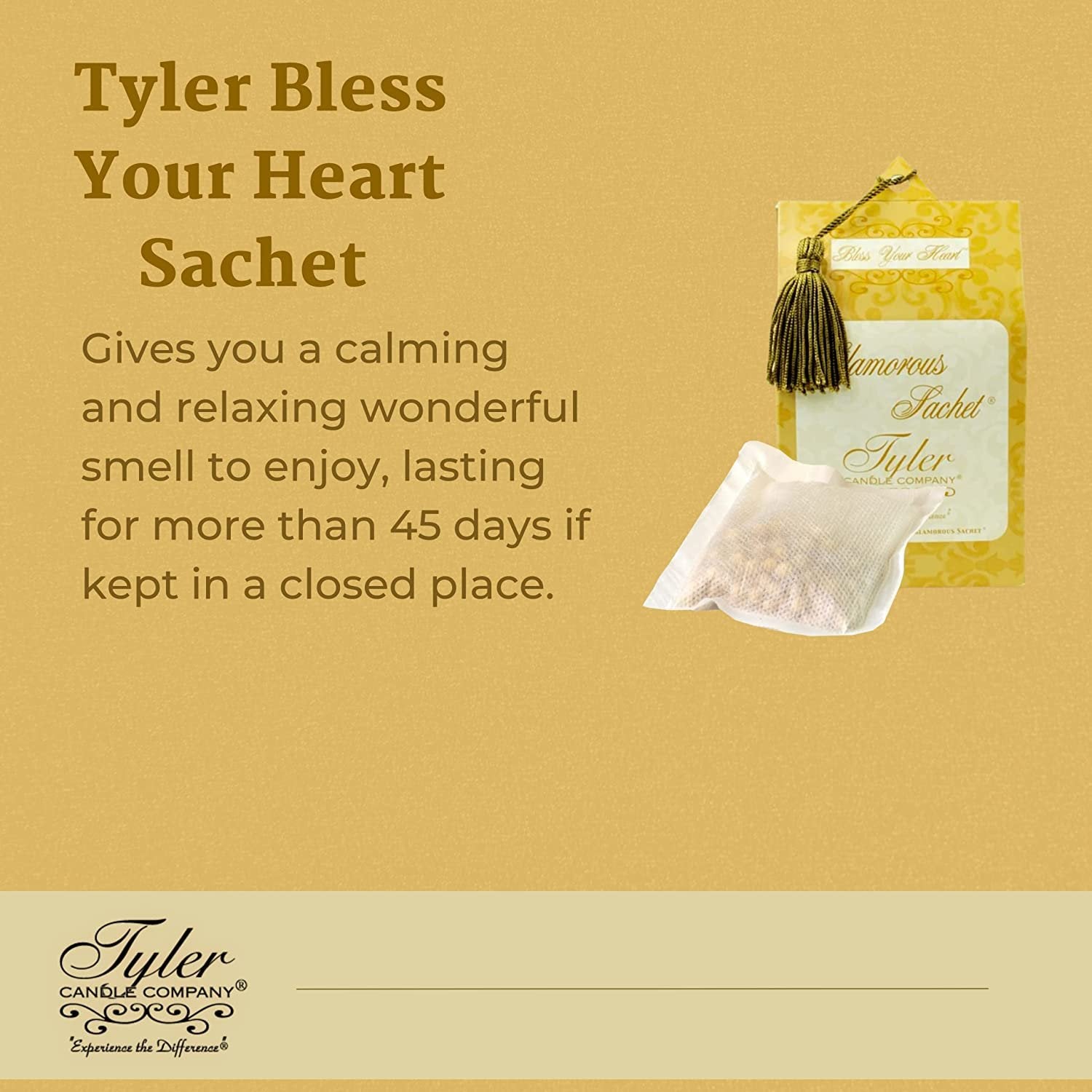 Tyler Candle Company Bless Your Heart Dryer Sheet Sachets - Glamorous Reusable Dryer Sheets - Sachets for Drawers and Closets - 1 Pack, 4 Sachets, Dryer, Home, or Personal Sachet, with Bonus Key Chain