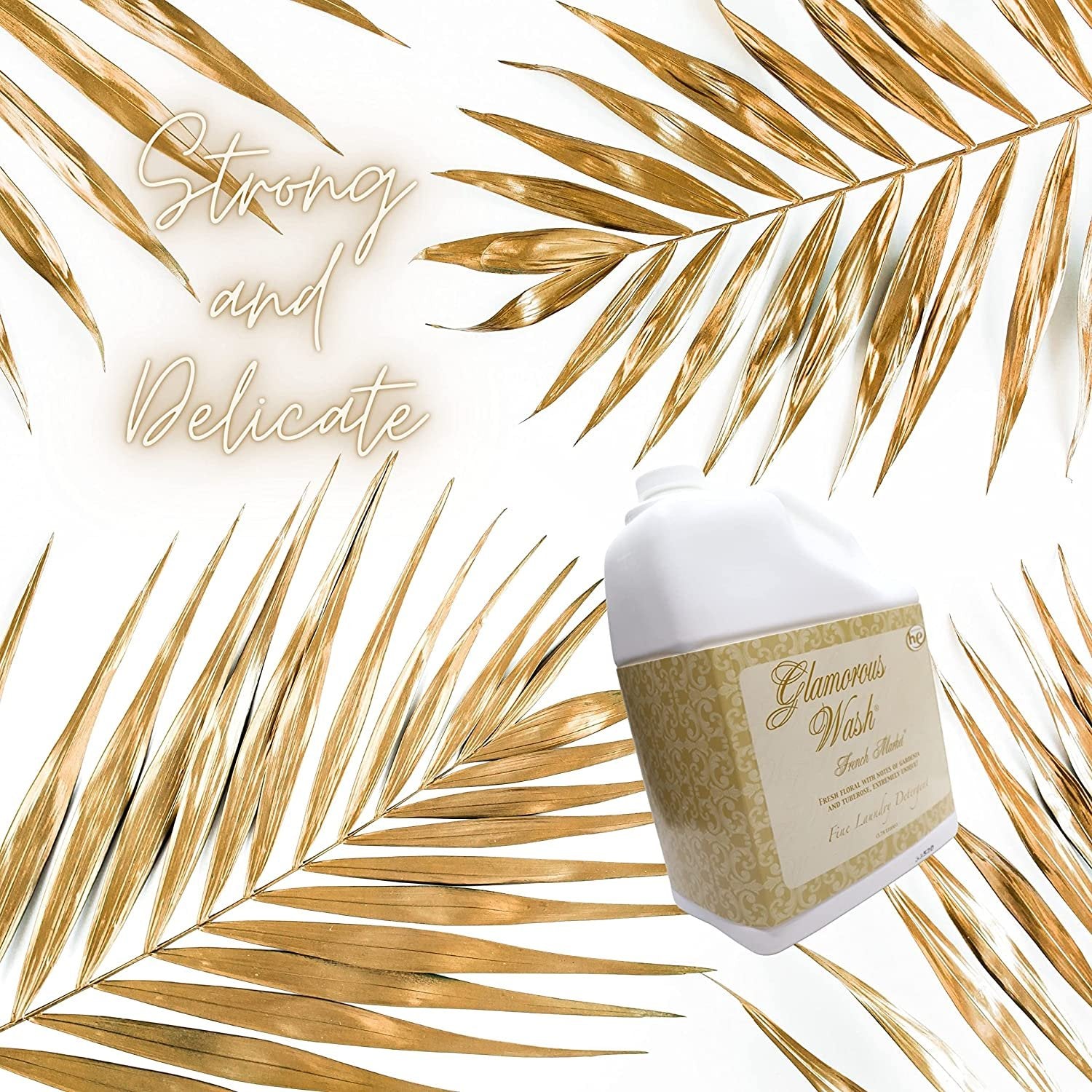 Tyler Candle Company Glamorous Wash French Market Scent Fine Laundry Liquid Detergent - Liquid Laundry Detergent Designed for Clothing - Hand and Machine Washable - 3.78L (1Gal) Container