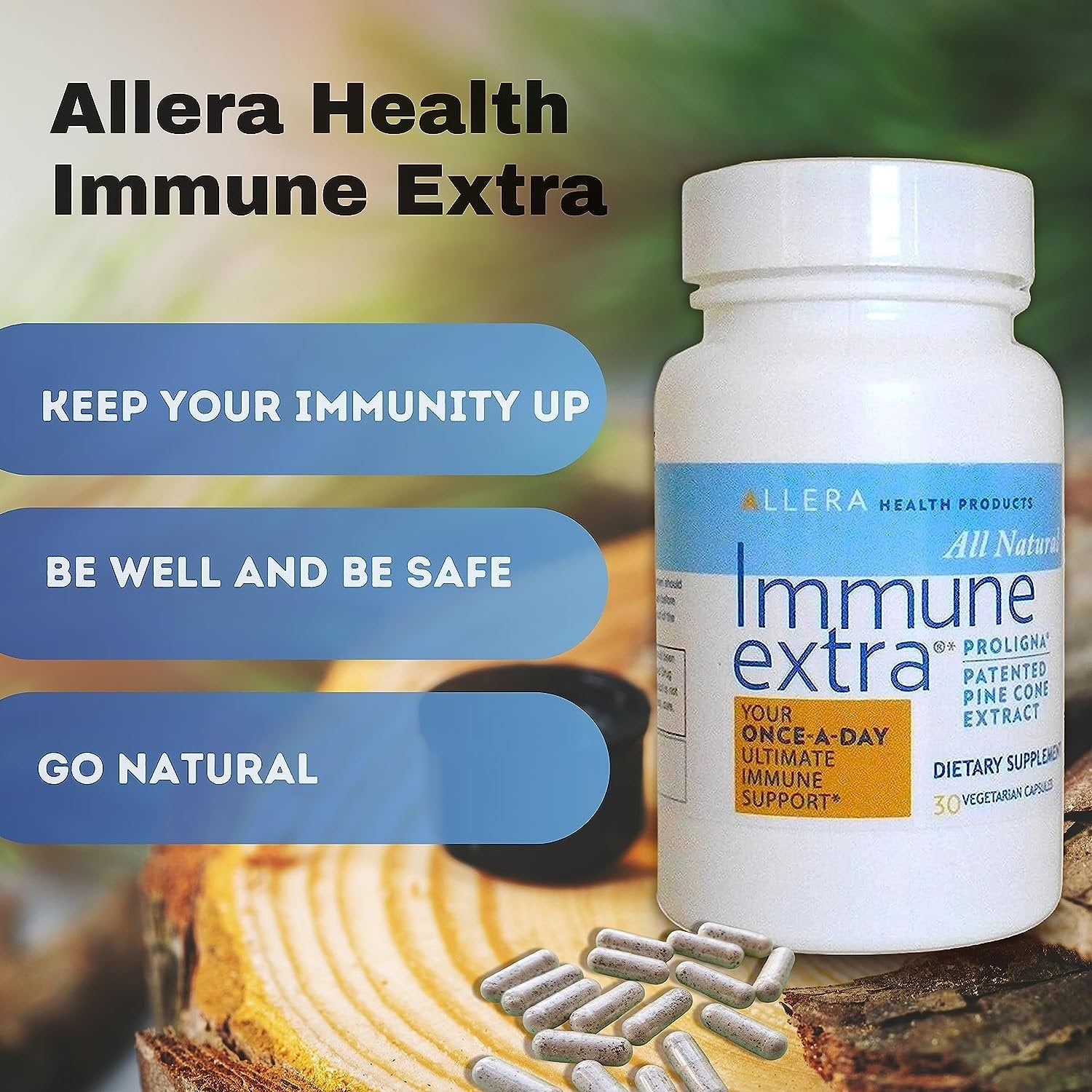 Allera Health Product - Immune Extra - 30 Count - May Support Immune Health - Cold & Flu - Pine Cone Extract - Proligna