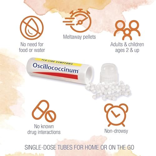 Boiron Oscillococcinum for Relief from Flu-Like Symptoms of Body Aches, Headache, Fever, Chills, and Fatigue - 30 Count and Keychain