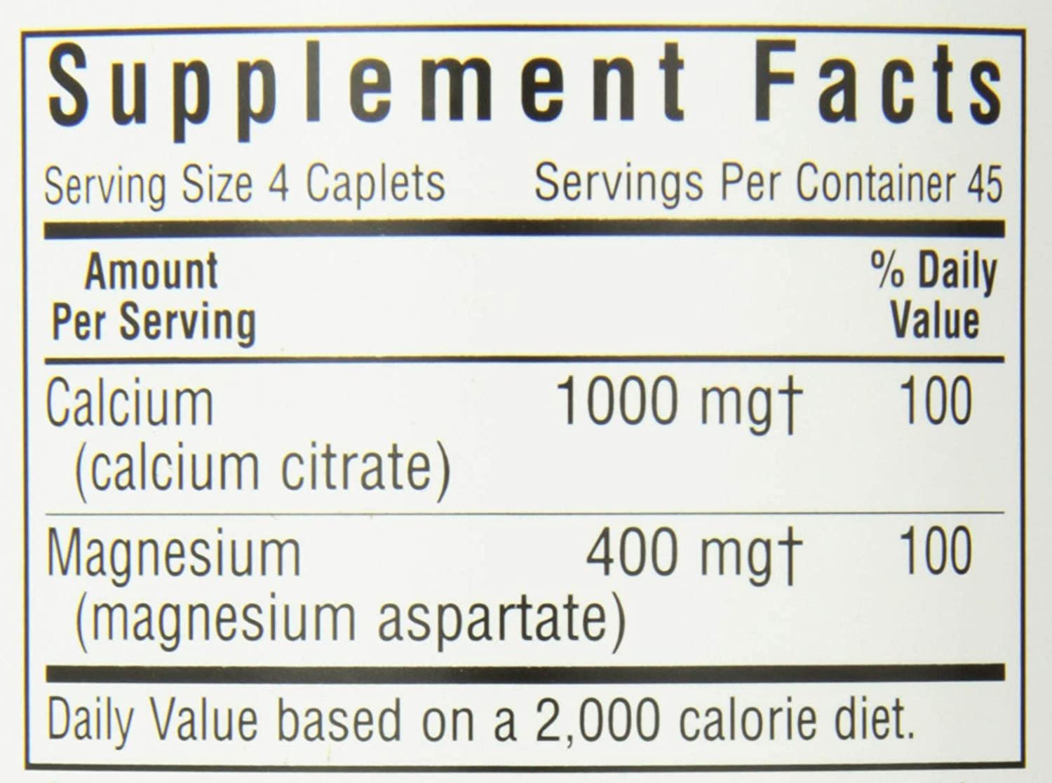 BlueBonnet Calcium Plus Magnesium Caplets, 180 Count
