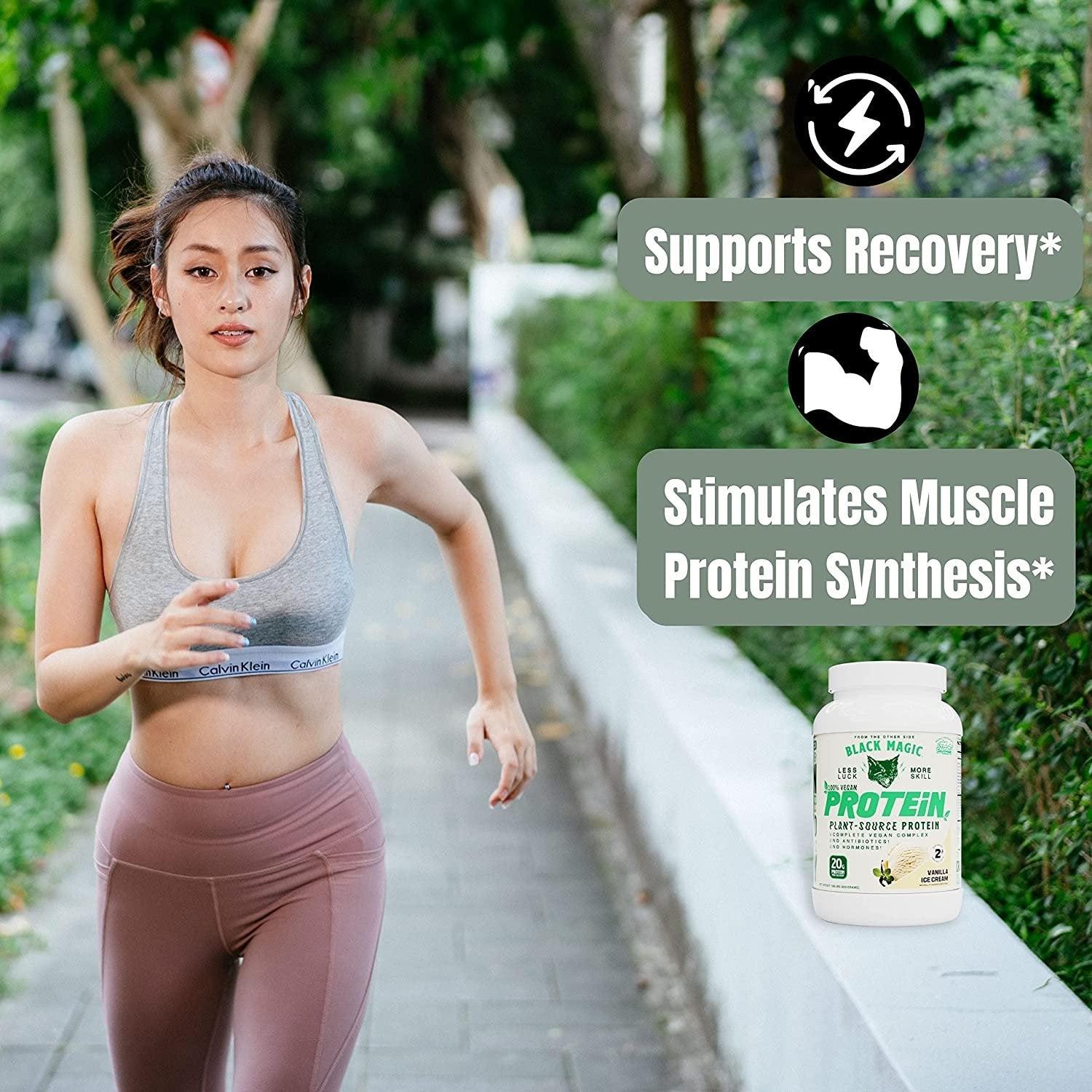 Black Magic Multi-Source Protein - Whey, Egg, and Casein Complex with Enzymes & MCT Powder - Pre Workout and Post Workout - Honey Grahms Protein Powder - 24g Protein - 2 LB with Bonus Key Chain