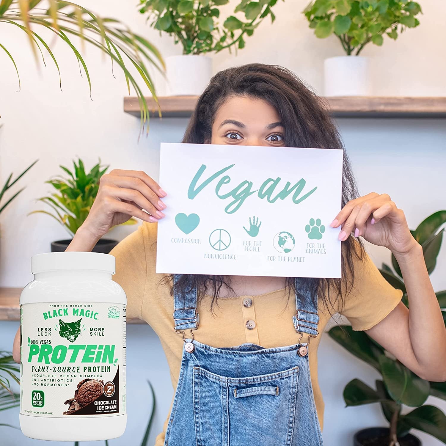 Black Magic Multi-Source Protein - Whey, Egg, and Casein Complex with Enzymes & MCT Powder - Pre Workout and Post Workout - Honey Grahms Protein Powder - 24g Protein - 2 LB with Bonus Key Chain