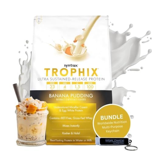 Syntrax Trophix Ultra Sustained - Release Flavored Undernatured Casein Protein Powder - Instant Mix Whey Protein - Pack of 1